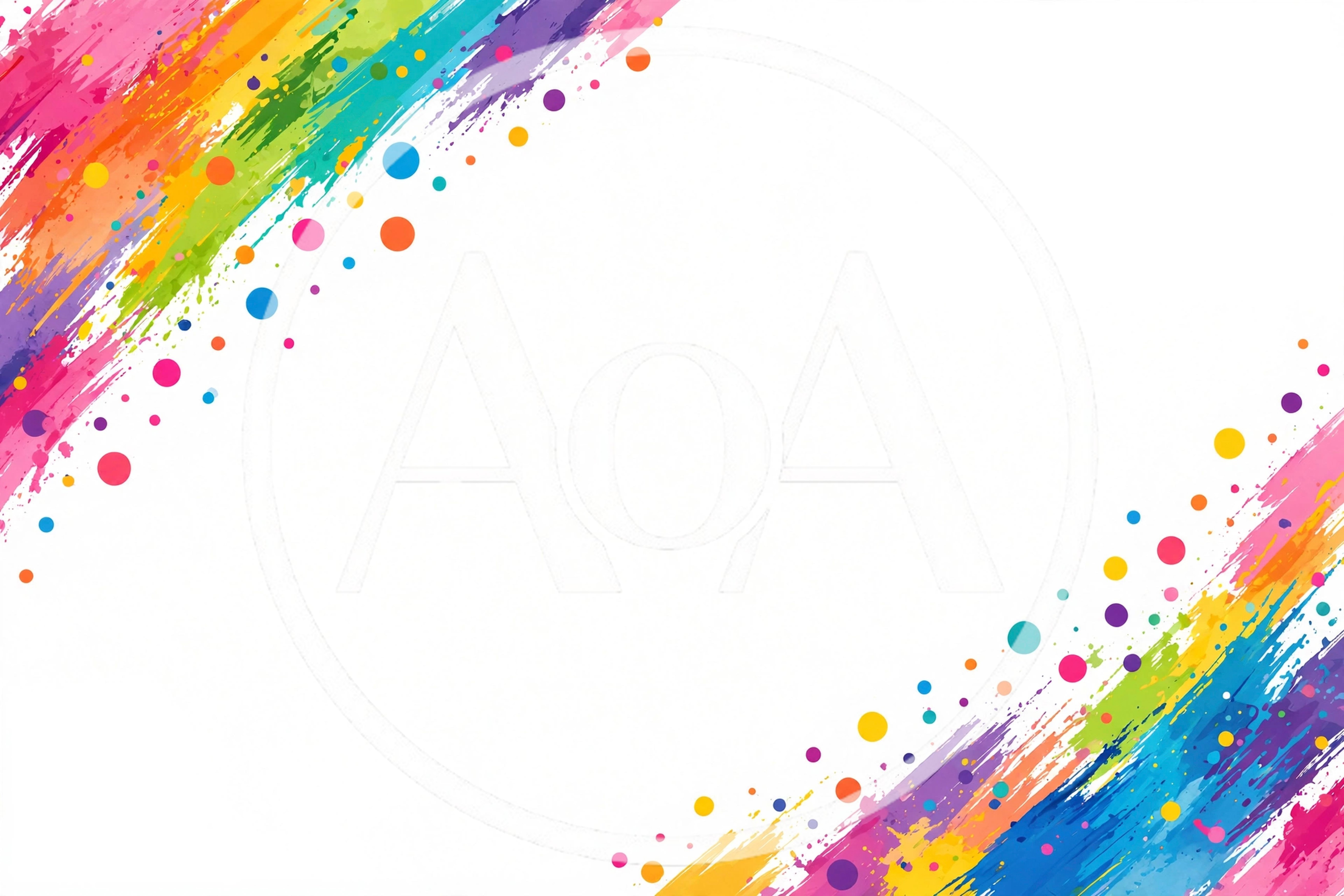 Colorful Watercolor Brush Strokes With Polka Dots