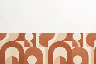 Abstract Geometric Pattern With Terracotta Arches