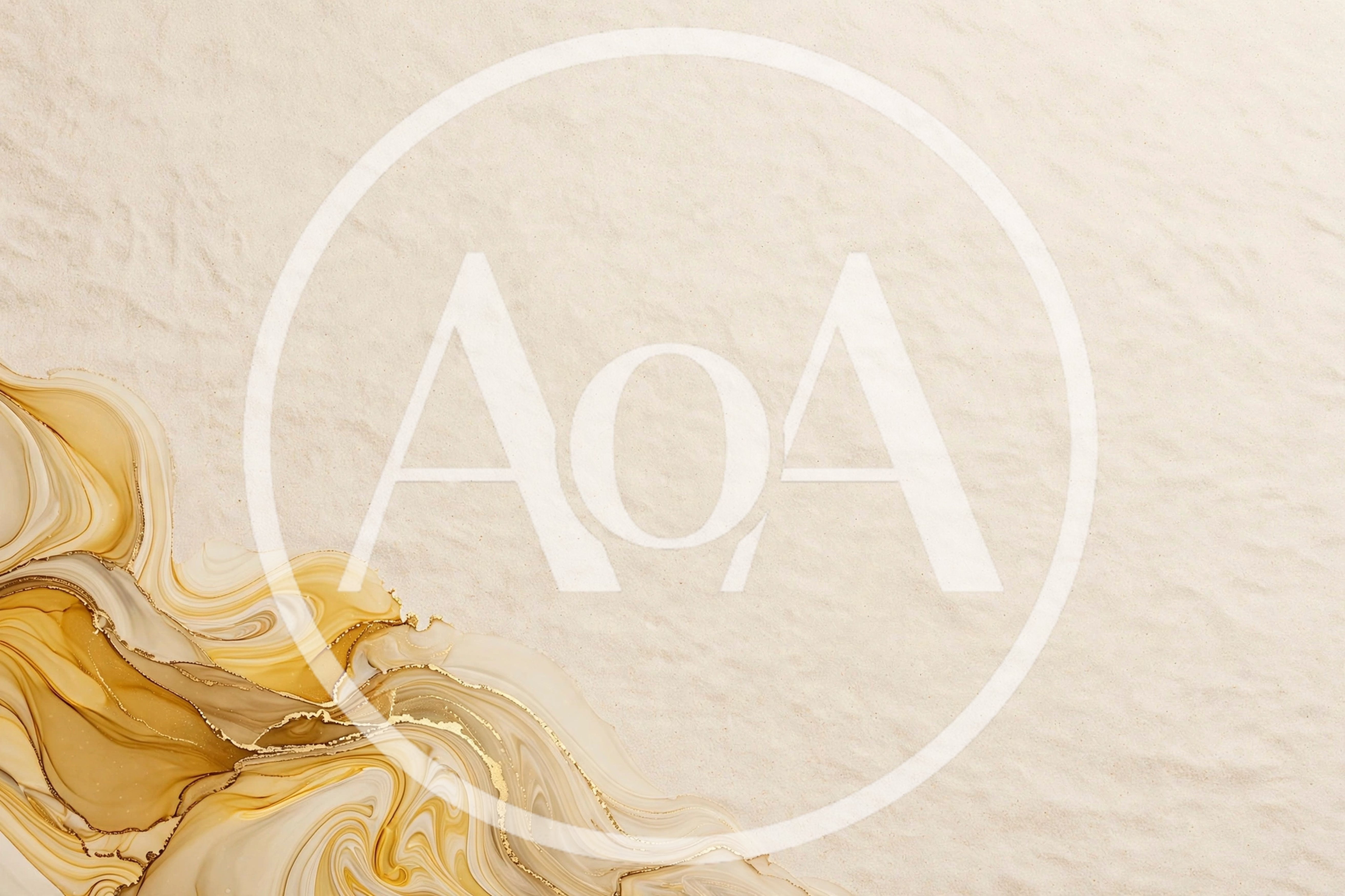Abstract Gold And Beige Alcohol Ink Background