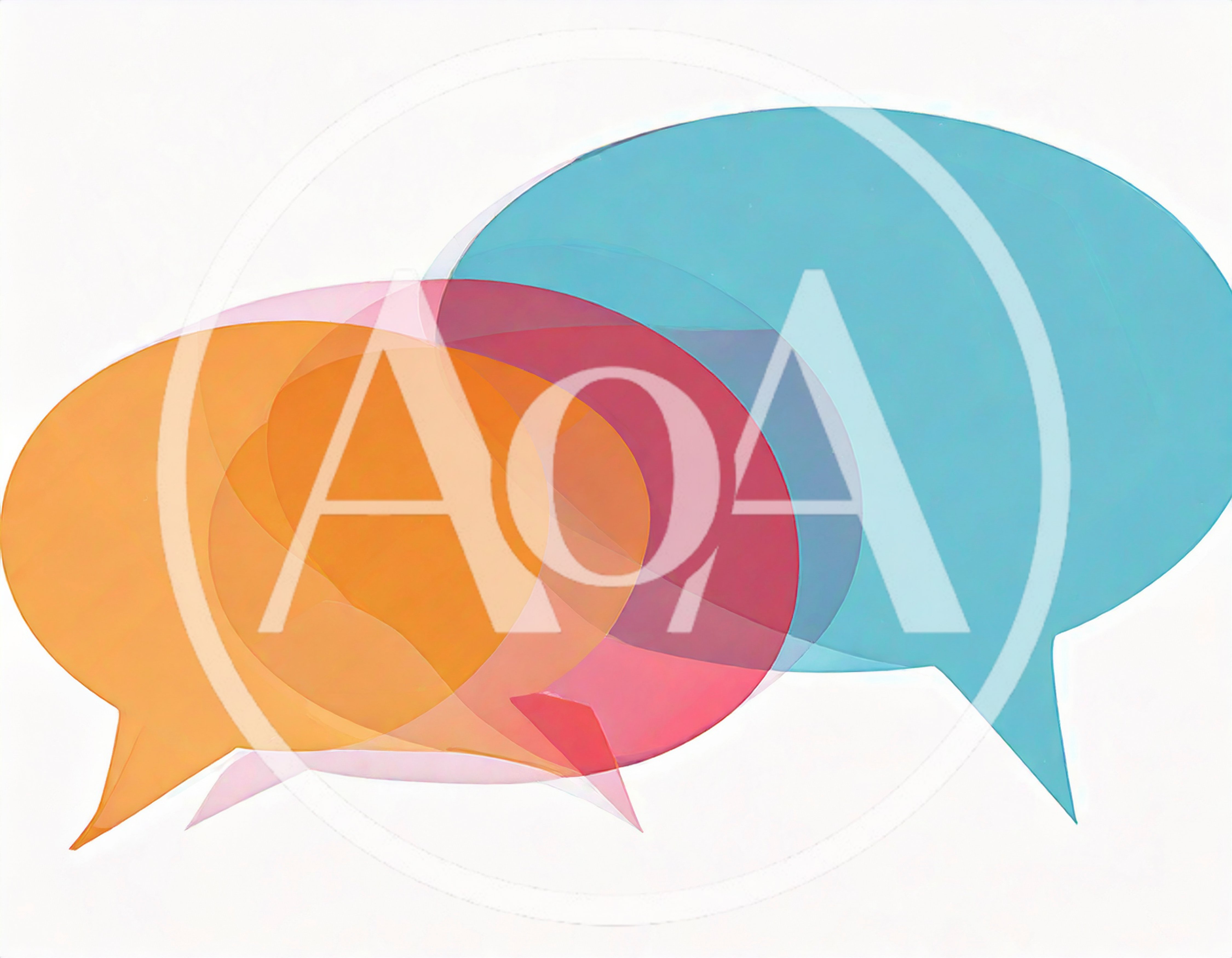 Overlapping Translucent Speech Bubbles In Vibrant Colors