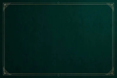 Elegant Dark Green Background With Gold Art Deco Frame
