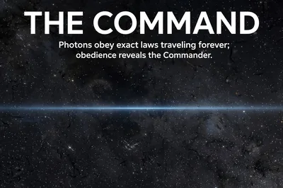 Cosmic Background With Text Overlay The Command