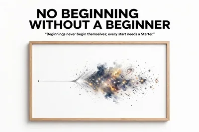 Cosmic Big Bang Illustration In Wooden Frame