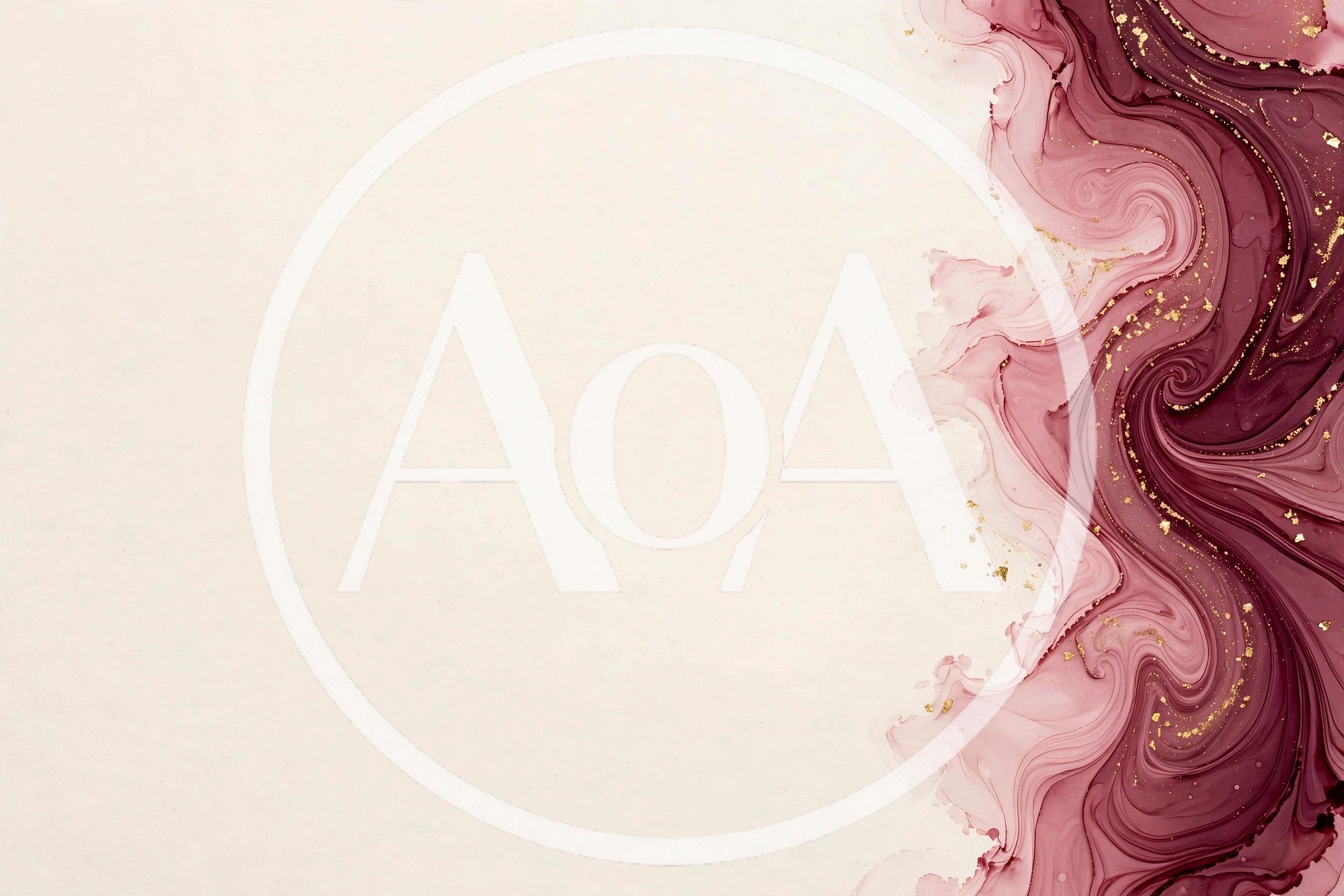 Abstract Burgundy And Gold Alcohol Ink Background