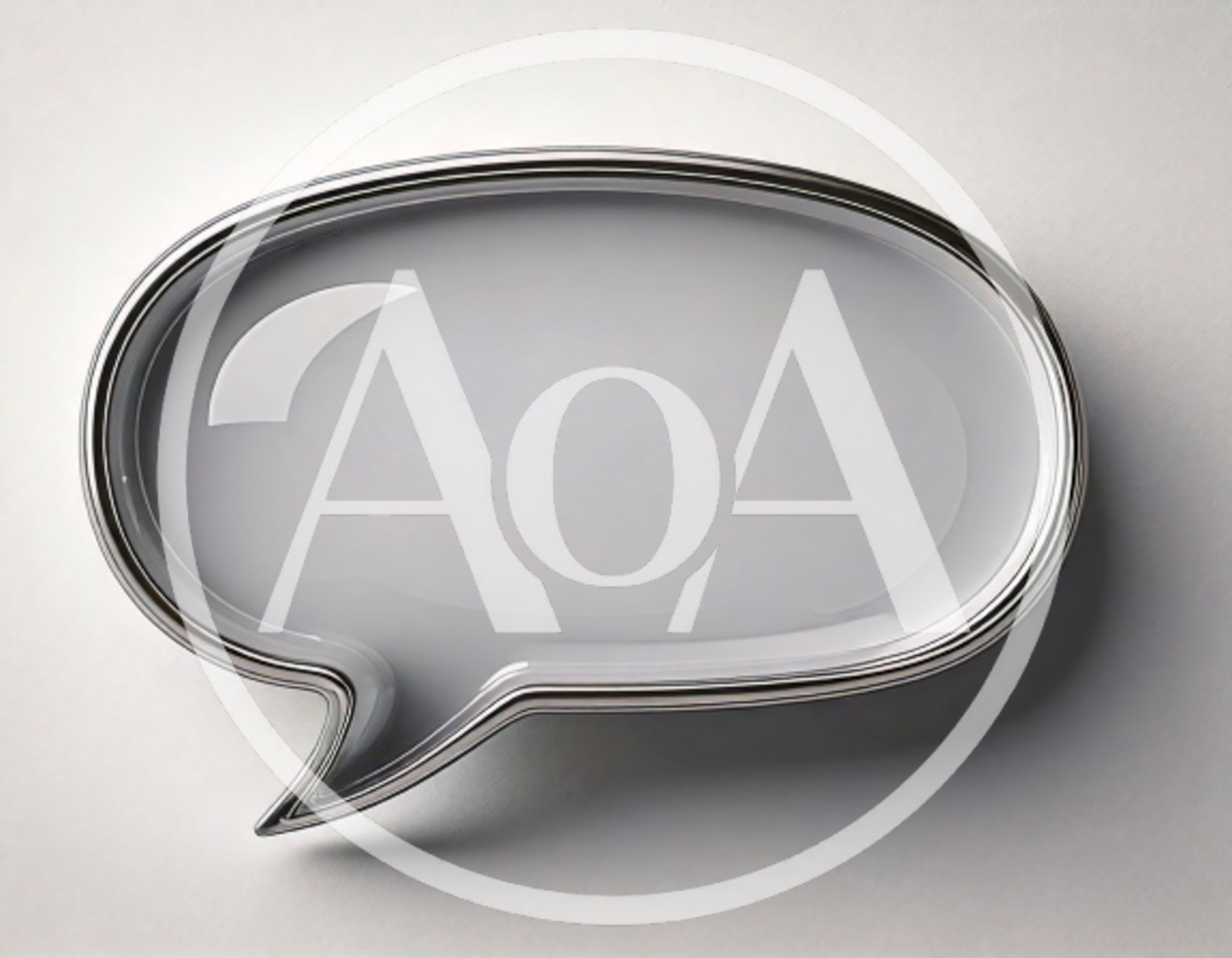 3D Rendered Metallic Speech Bubble Icon