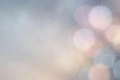Abstract Background With Golden Geometric Circles And Bokeh