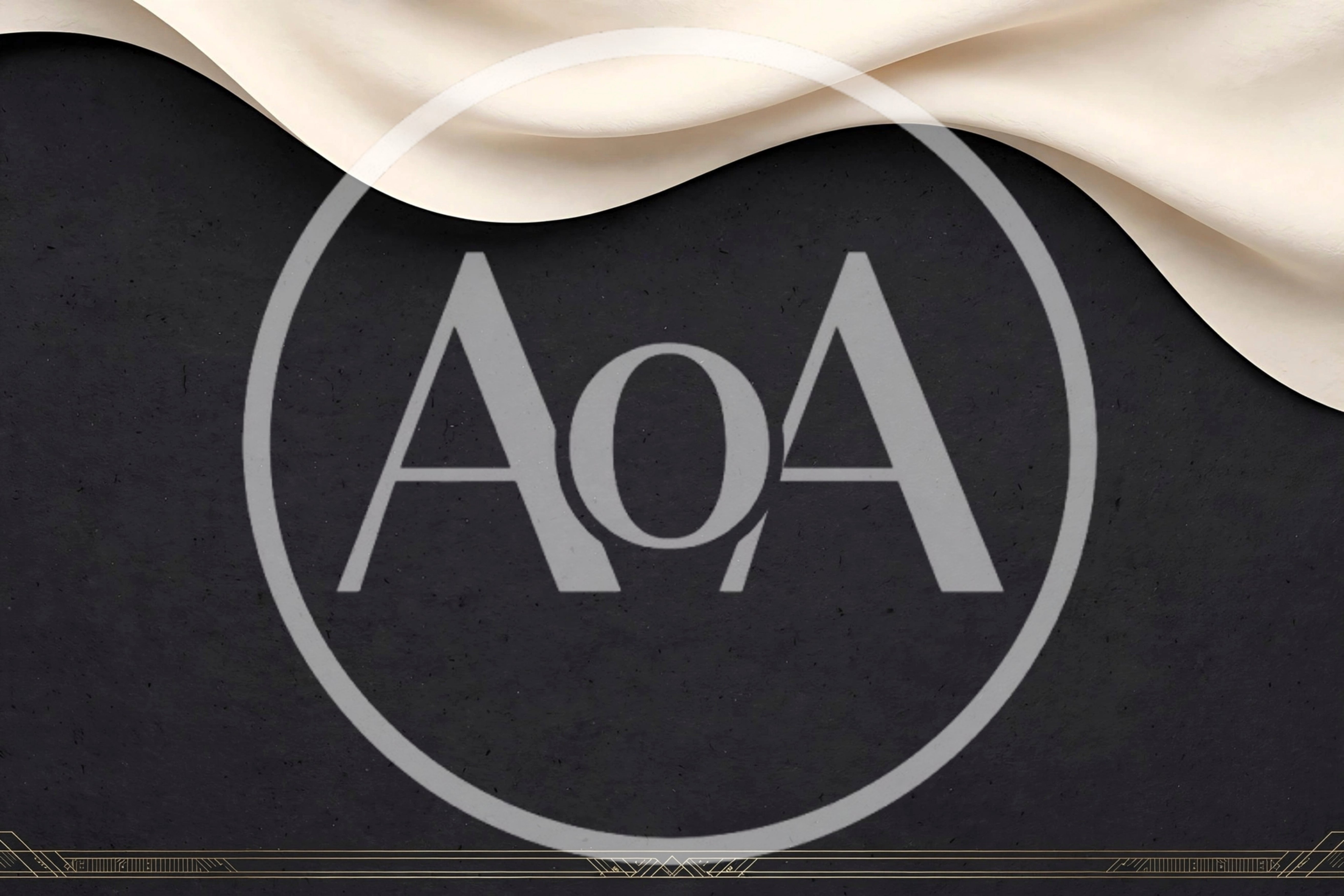Elegant Cream Fabric Drape Over Black Textured Background