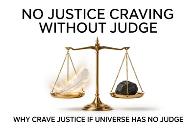Conceptual Scales of Justice with Feather and Stone