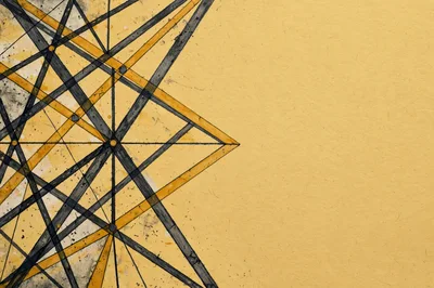 Abstract Geometric Pattern With Intersecting Lines And Shapes