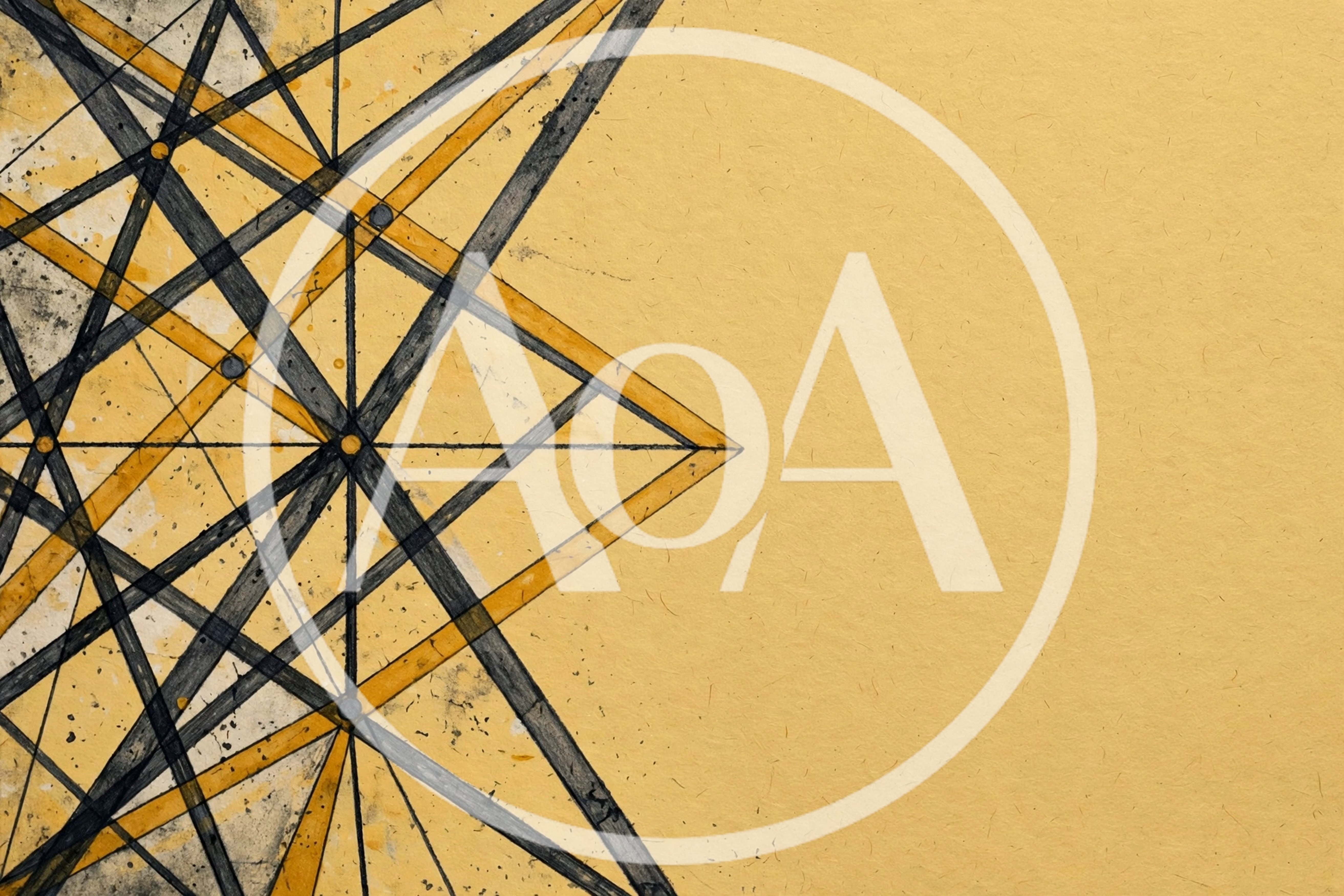 Abstract Geometric Pattern With Intersecting Lines And Shapes