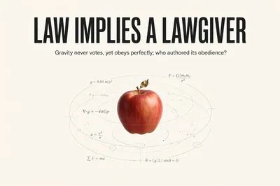 Conceptual Illustration of Physics Equations Surrounding an Apple