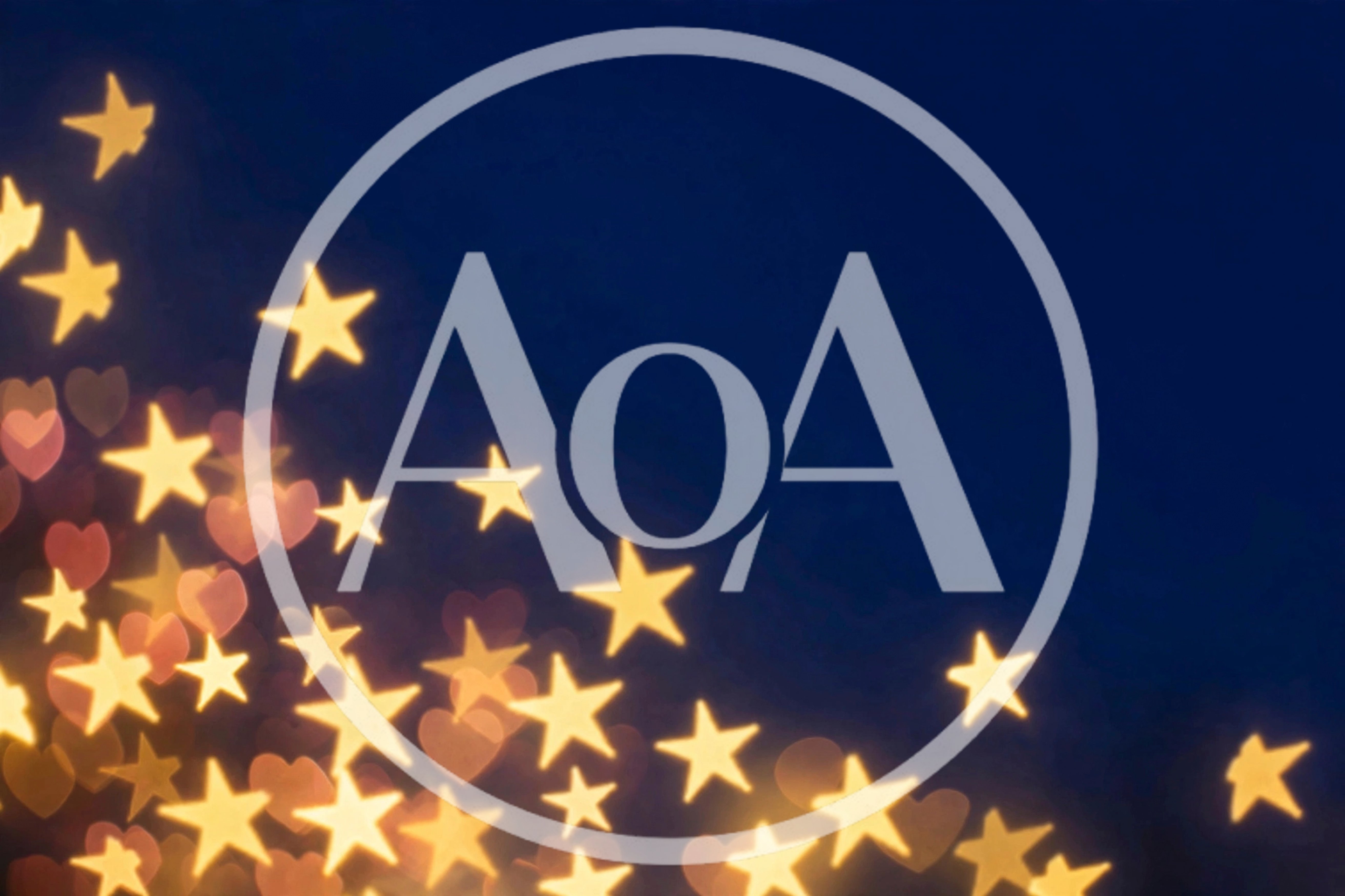 Golden Star And Heart Shaped Bokeh Lights