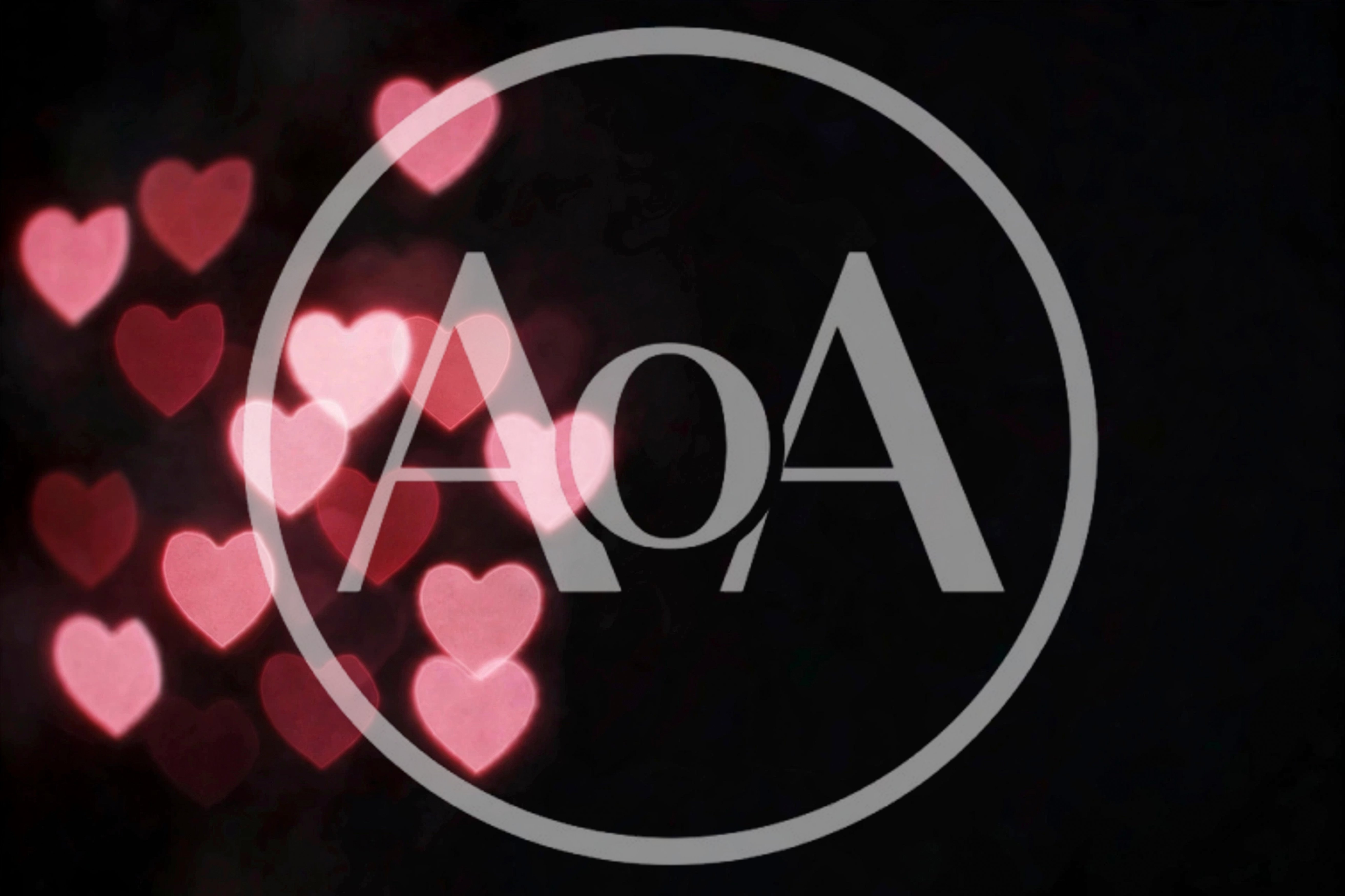 Pink Heart Shaped Bokeh Lights On Black Background