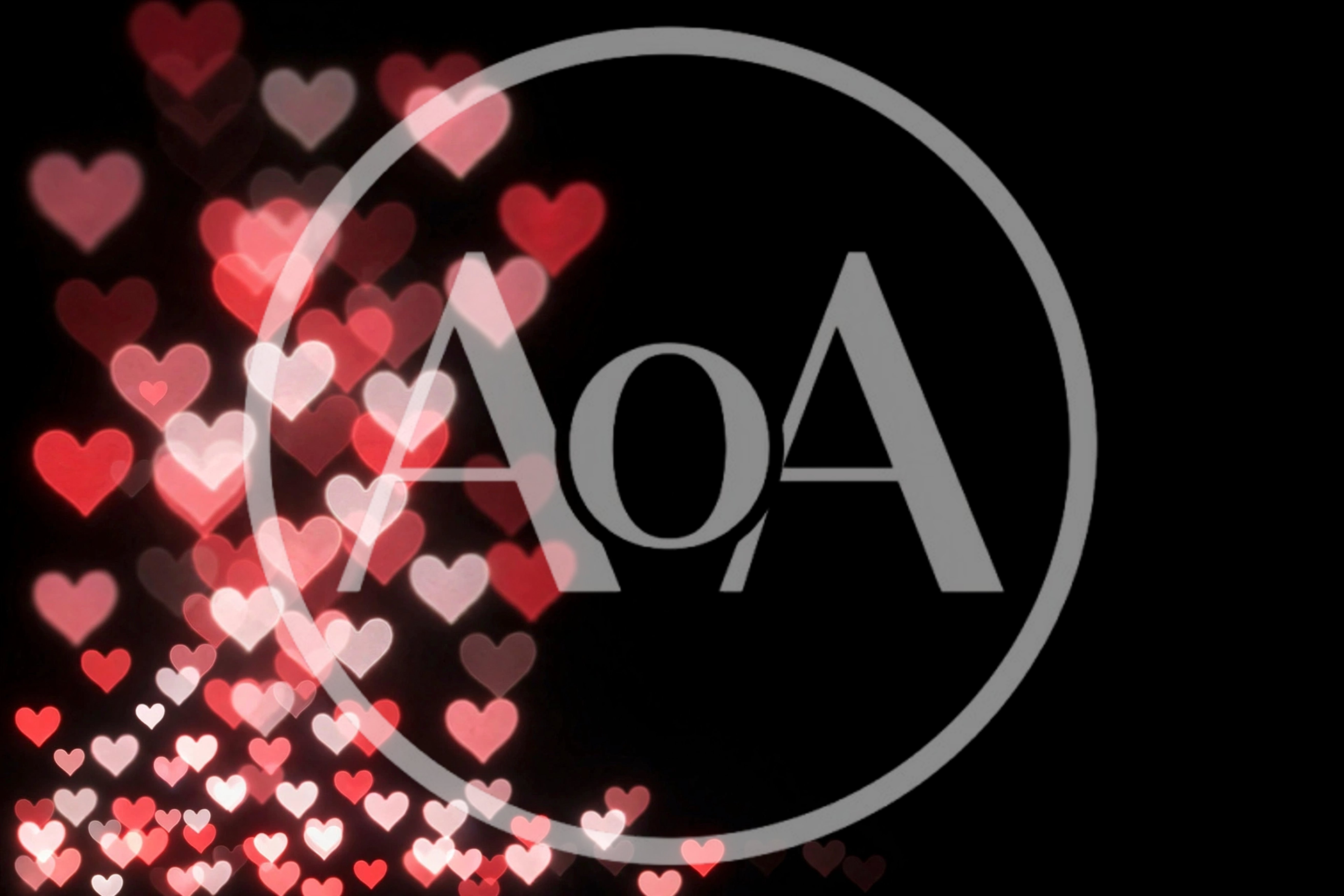Floating Red Heart Bokeh Background