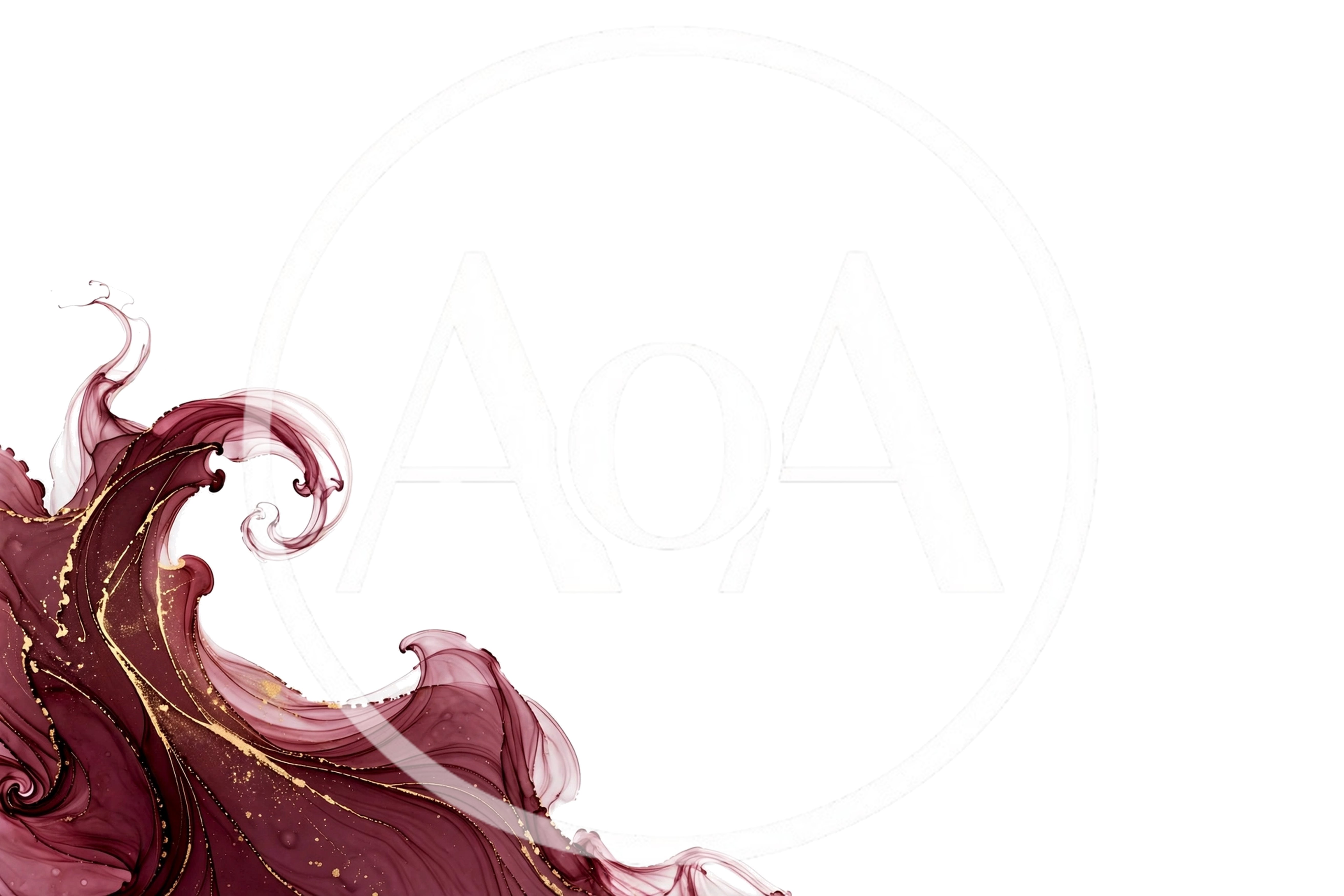 Abstract Maroon Alcohol Ink Background With Gold Veins