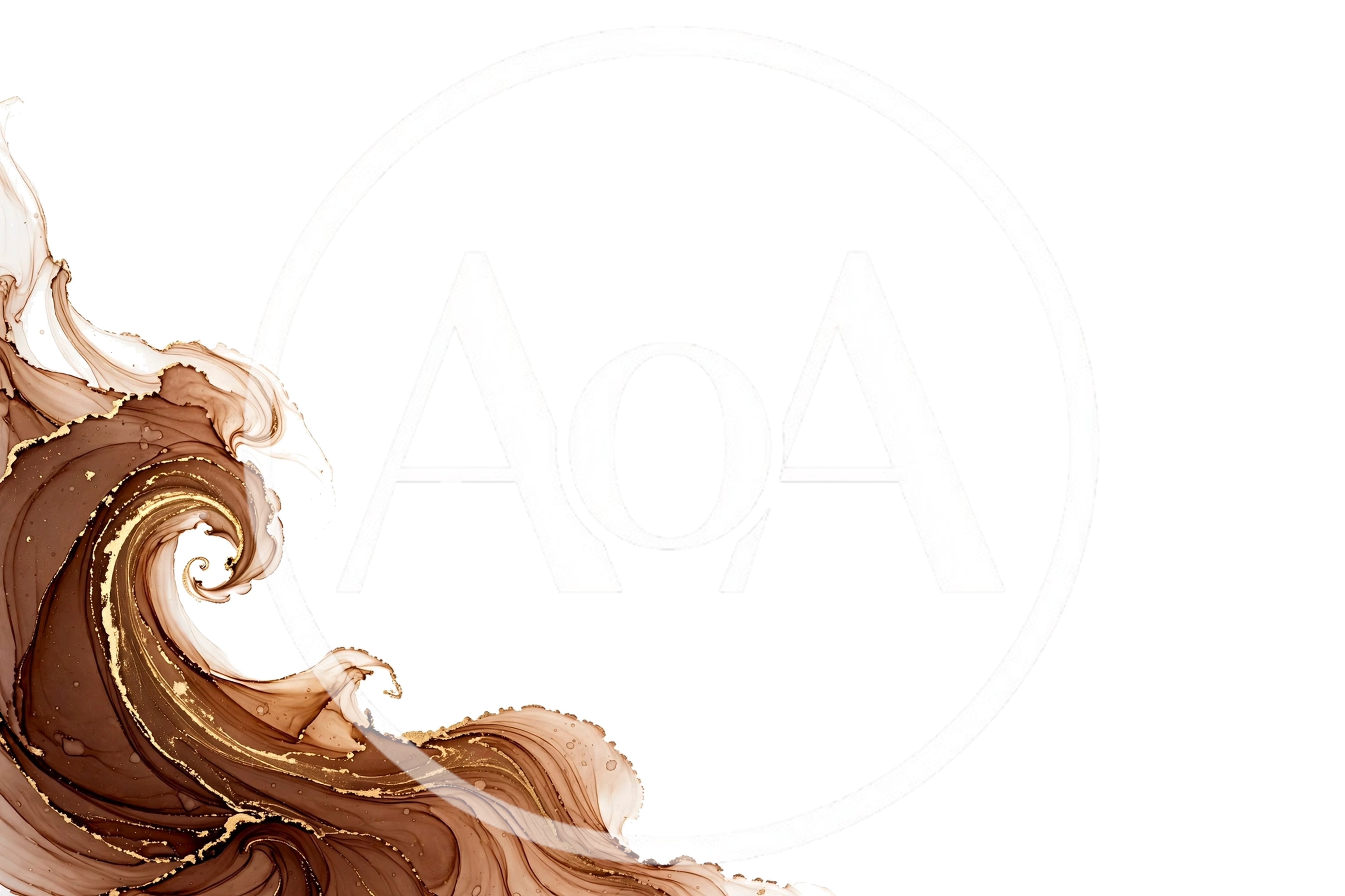 Abstract Brown and Gold Alcohol Ink Background
