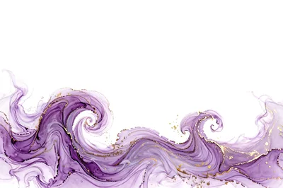 Abstract Purple Alcohol Ink Background With Gold Veins