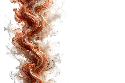Abstract Fluid Ink Swirls With Gold Accents