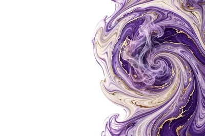 Abstract Purple And Gold Marble Swirl Background