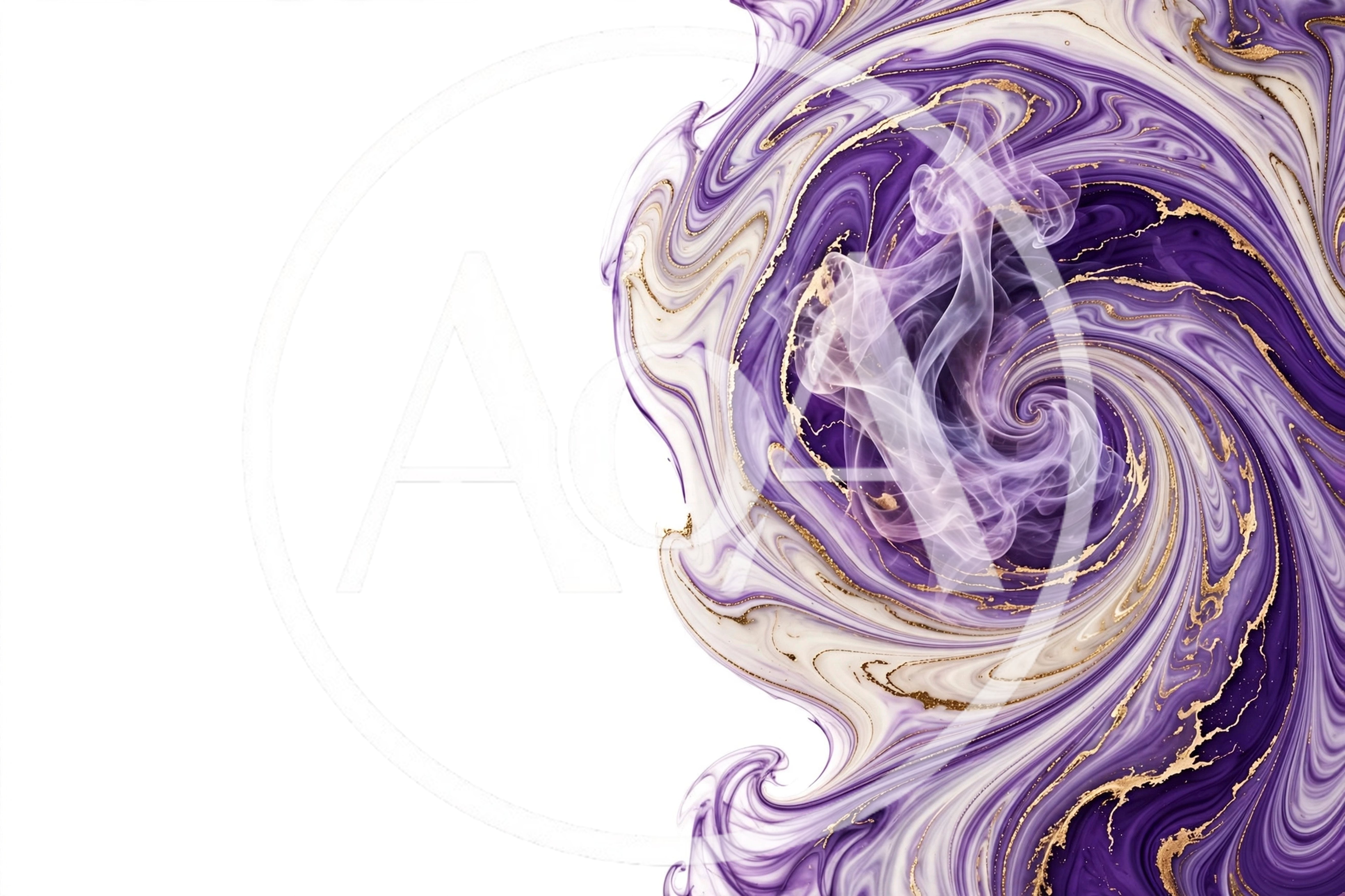 Abstract Purple And Gold Marble Swirl Background