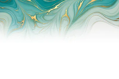 Abstract Teal And Gold Marble Fluid Art Background