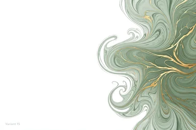 Abstract Sage Green And Gold Marble Fluid Background