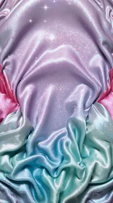 Gradient Silk Fabric Transitioning From Pink To Teal
