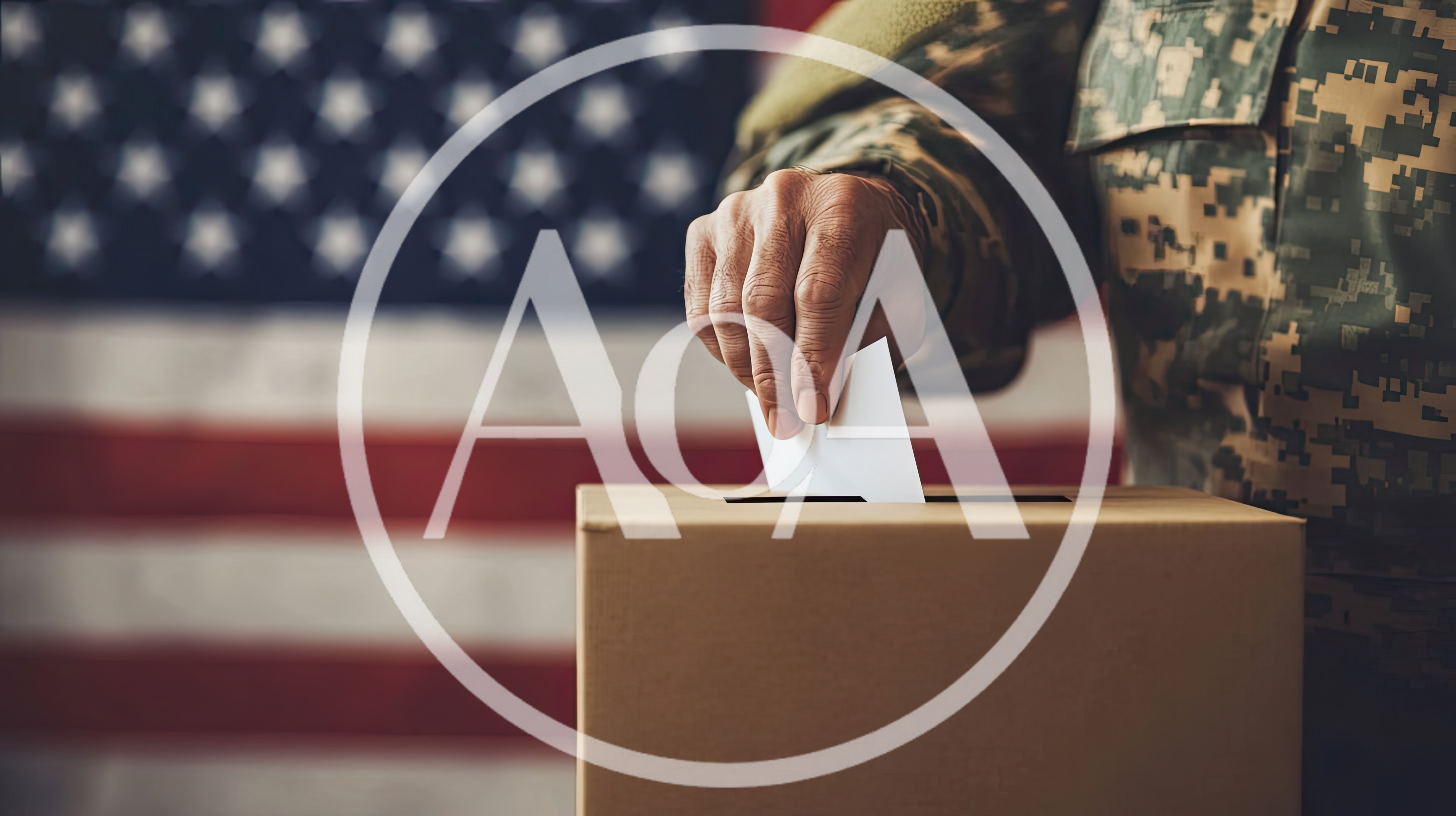 Military Personnel Casting Vote in Ballot Box