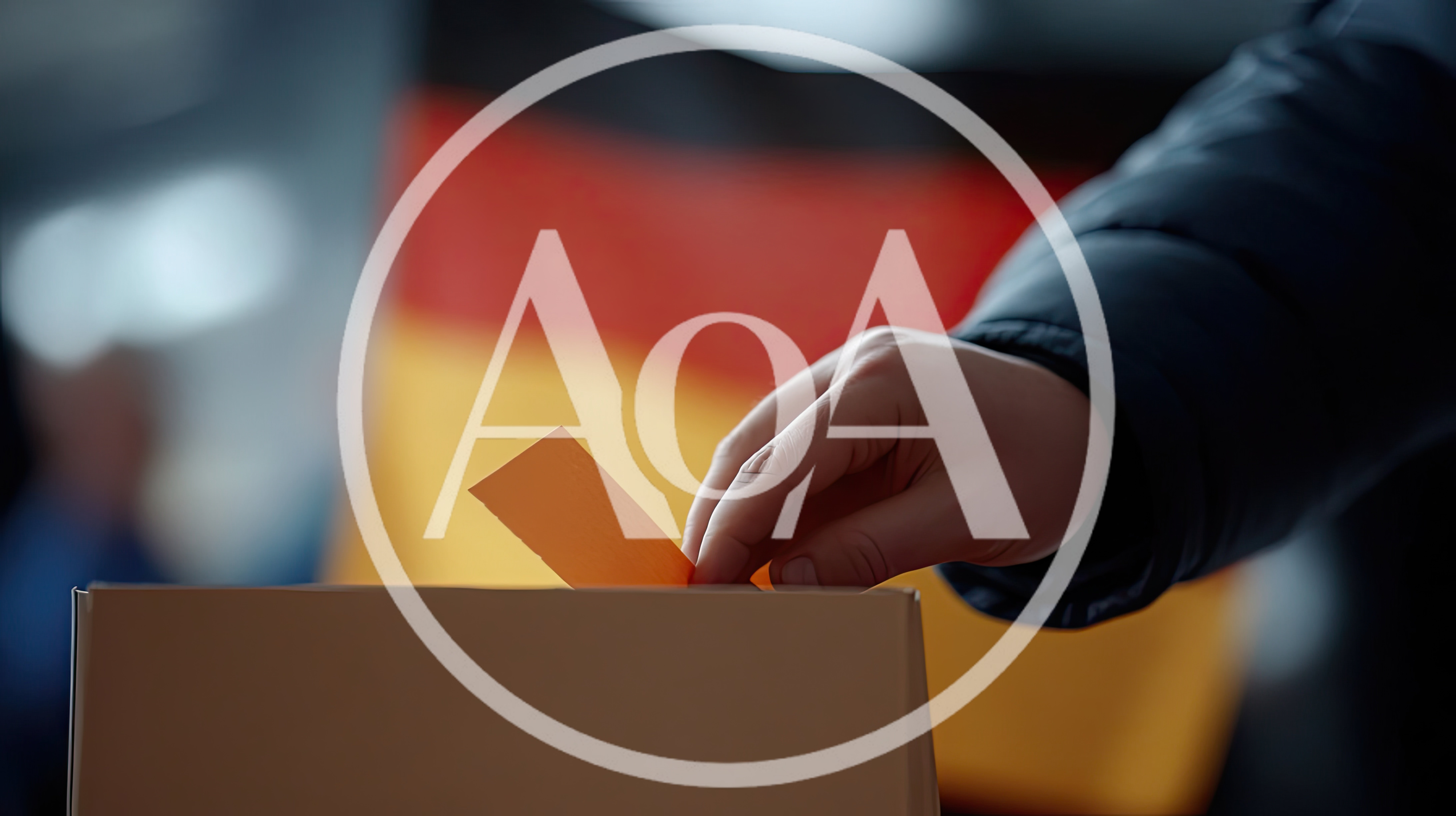 Person Casting A Vote In A German Election