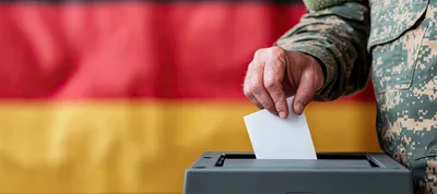 Soldier Casting Vote in German Election