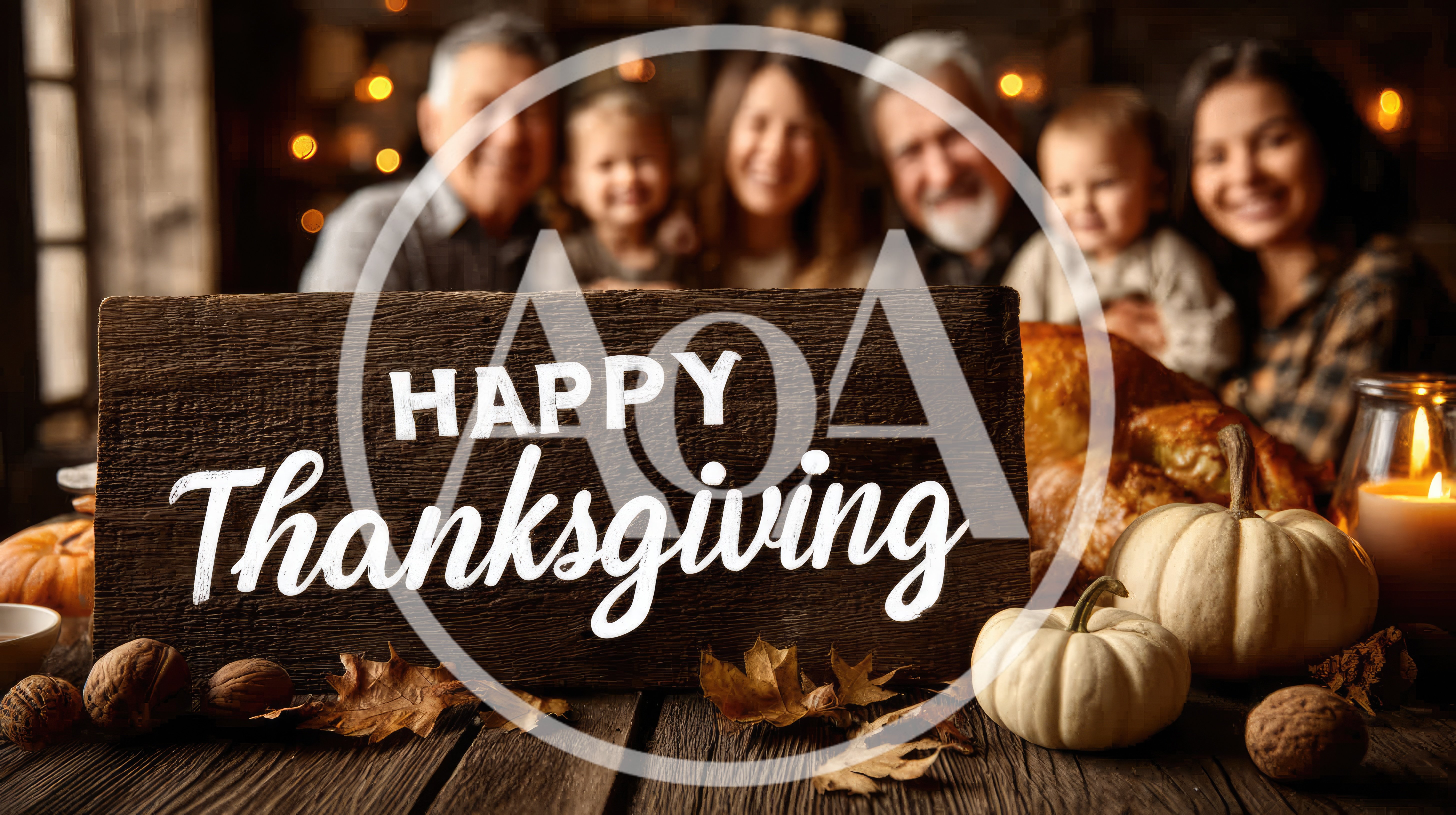 Family Celebrating Thanksgiving Dinner Together