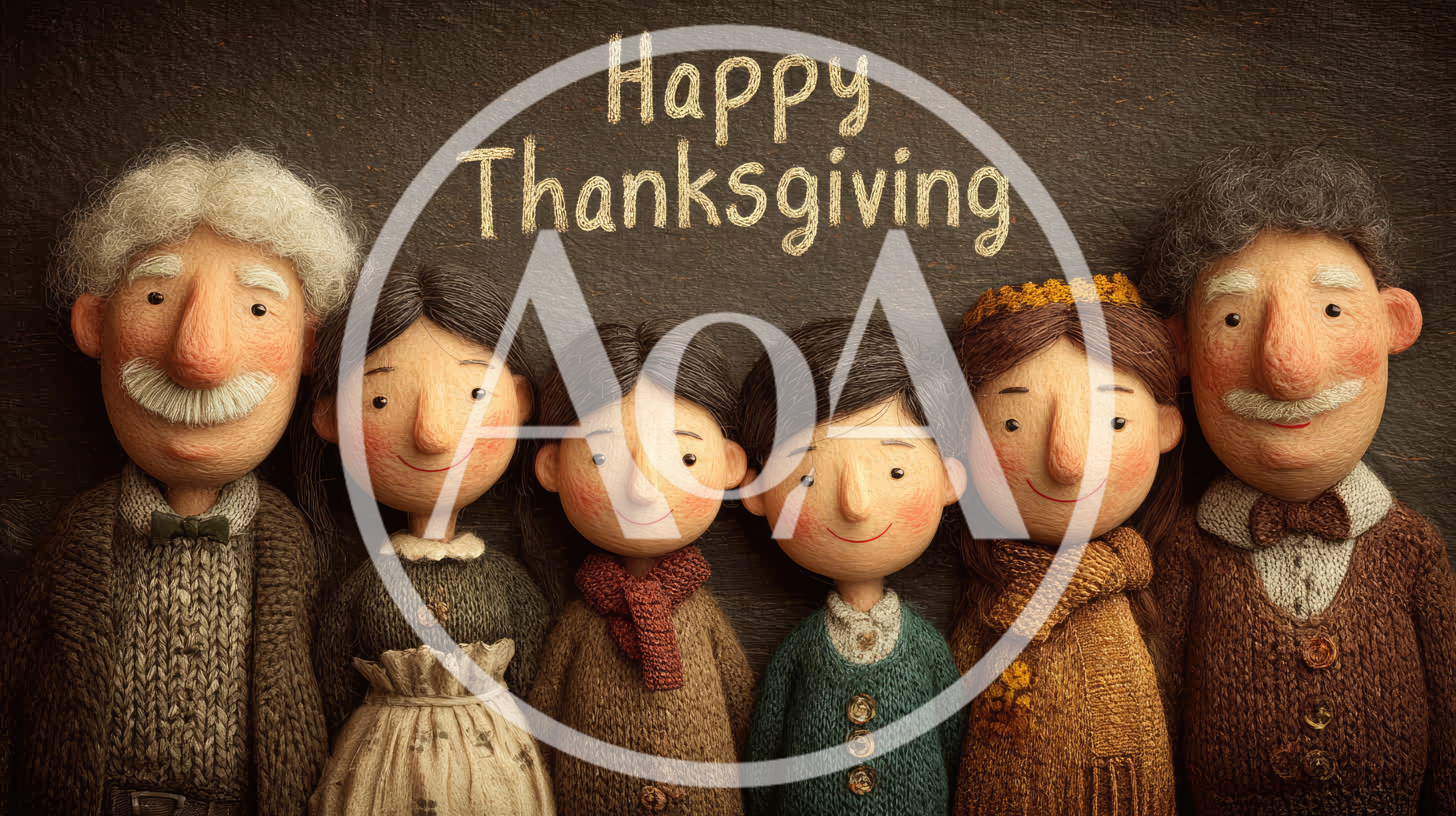 Handcrafted Felt Doll Family Portrait For Thanksgiving