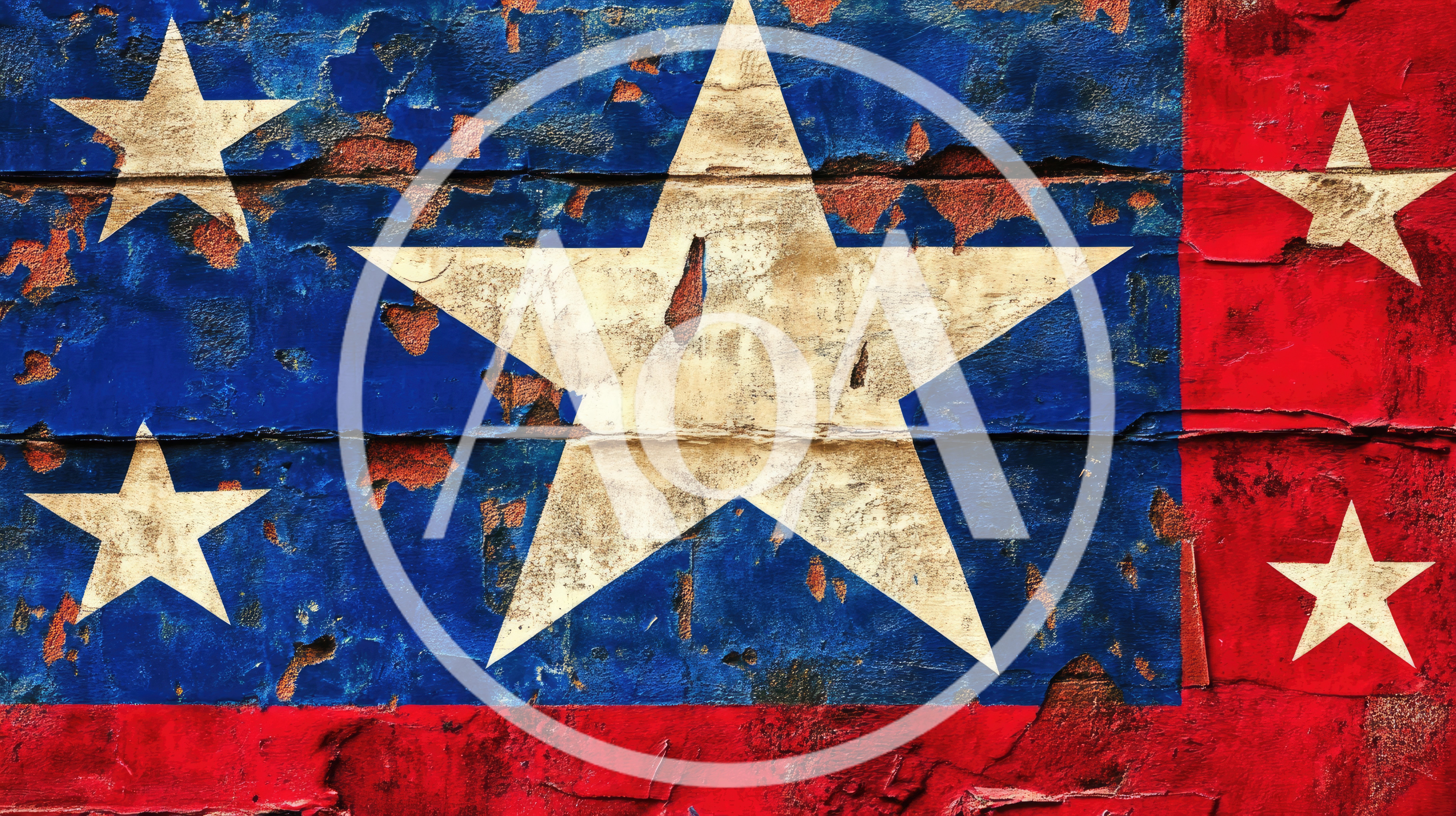 Distressed Flag Of The Republic Of Texas On Brick