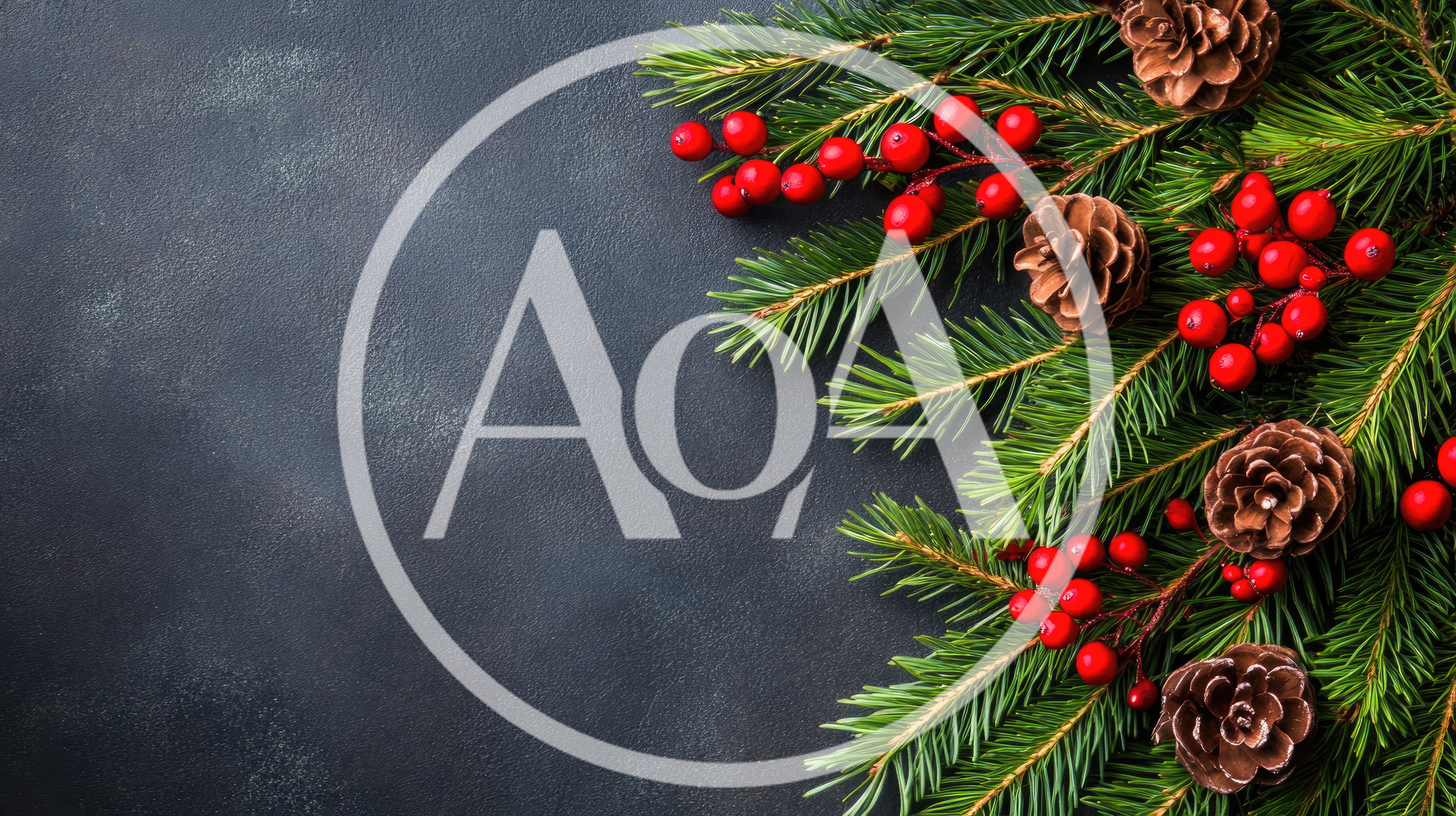 Christmas Pine Branches With Berries And Pinecones