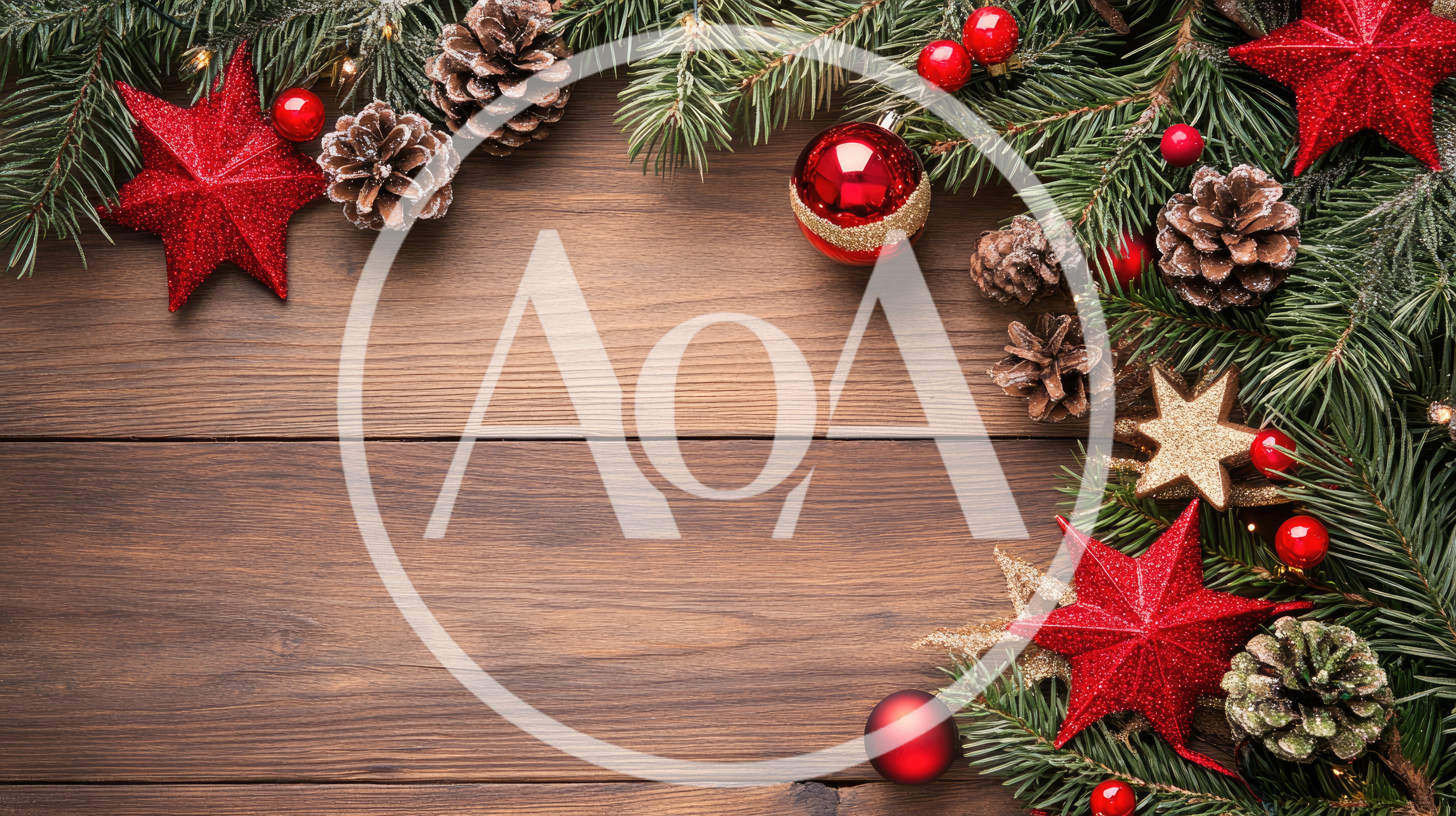 Christmas Holiday Background With Pine Branches And Ornaments