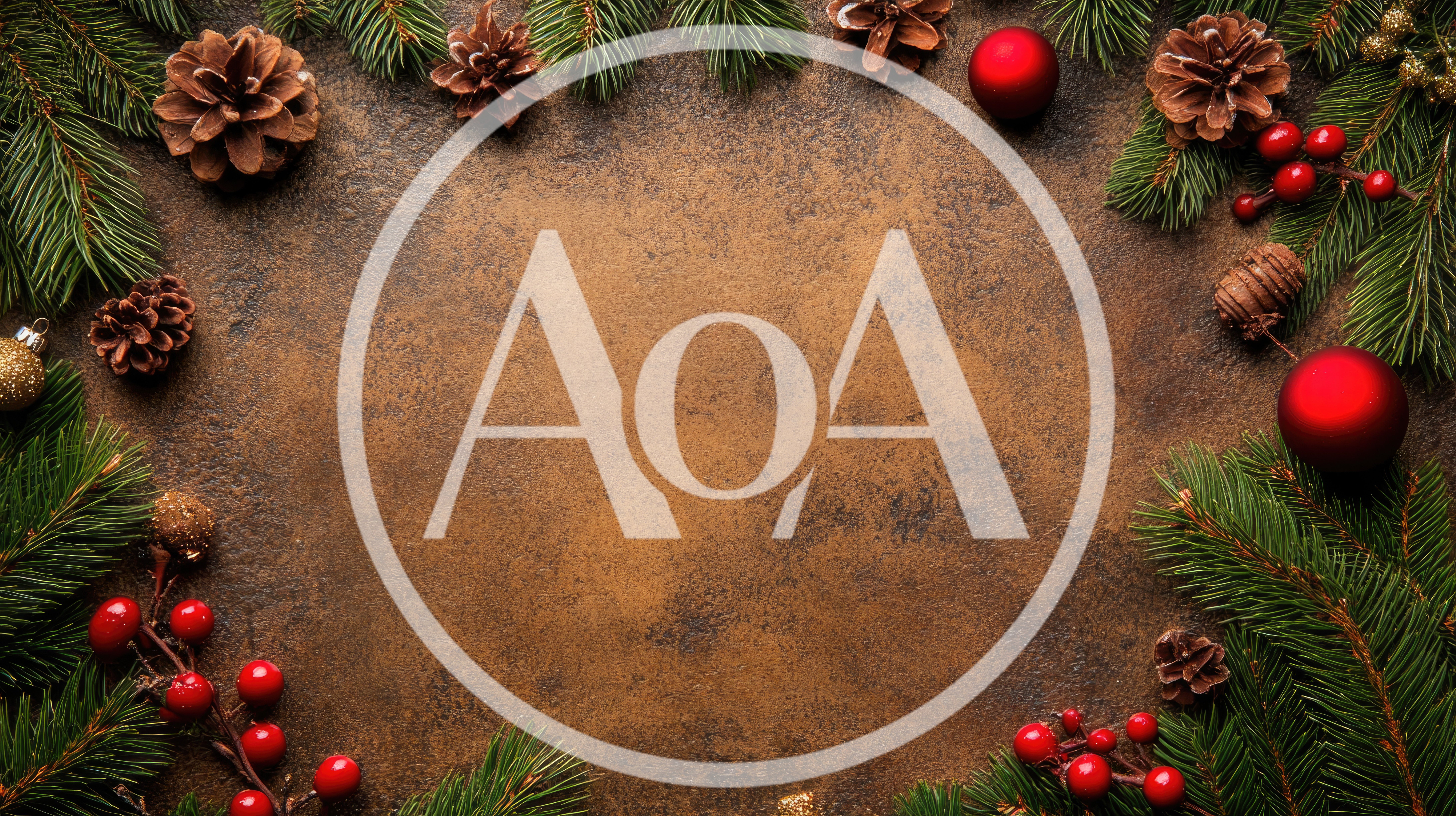Christmas Holiday Background With Pine Branches And Ornaments