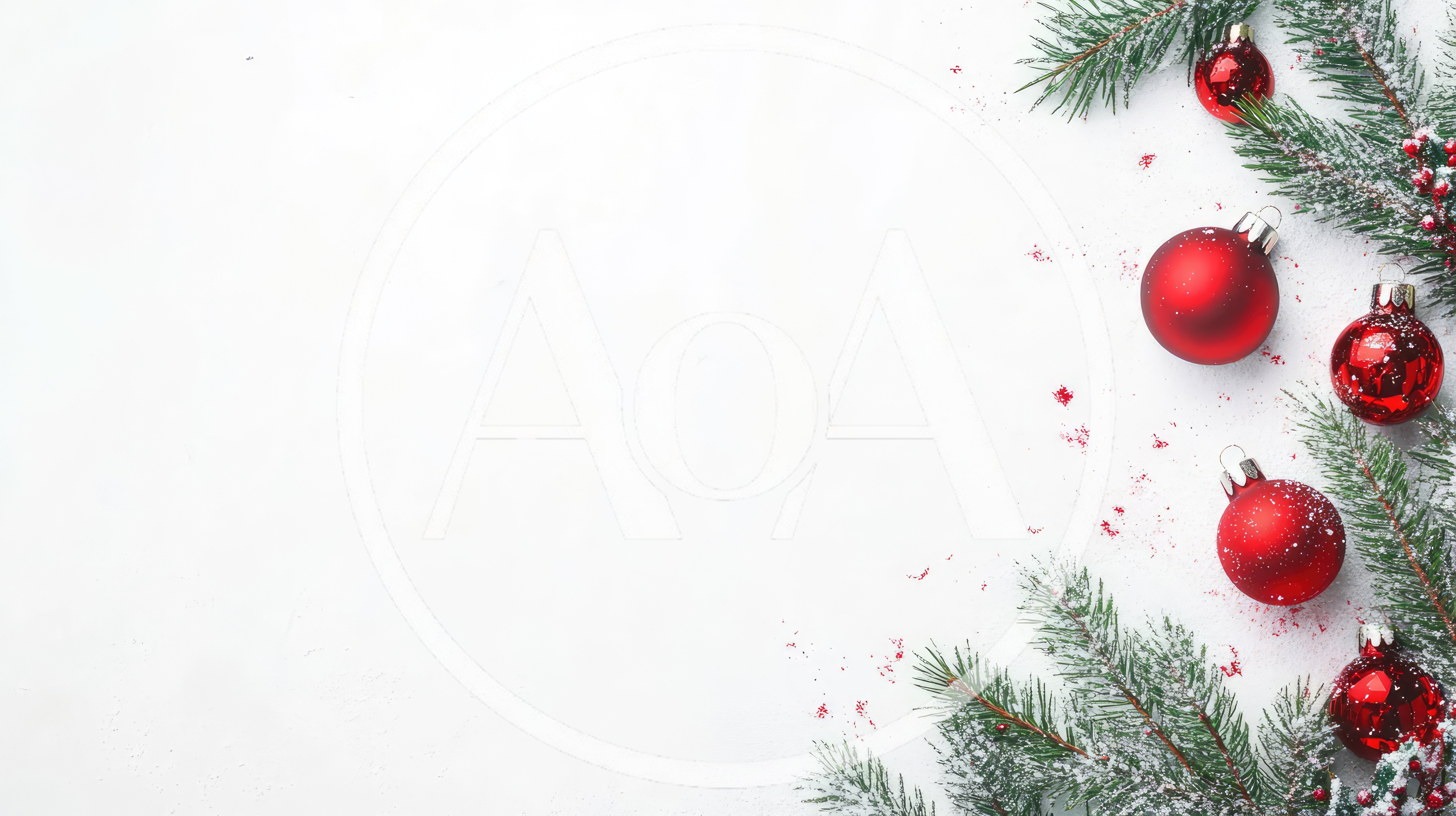 Christmas Ornaments And Pine Branches On White Background