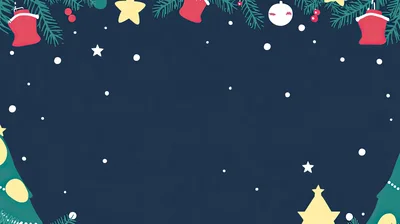 Christmas Holiday Background With Festive Decorations