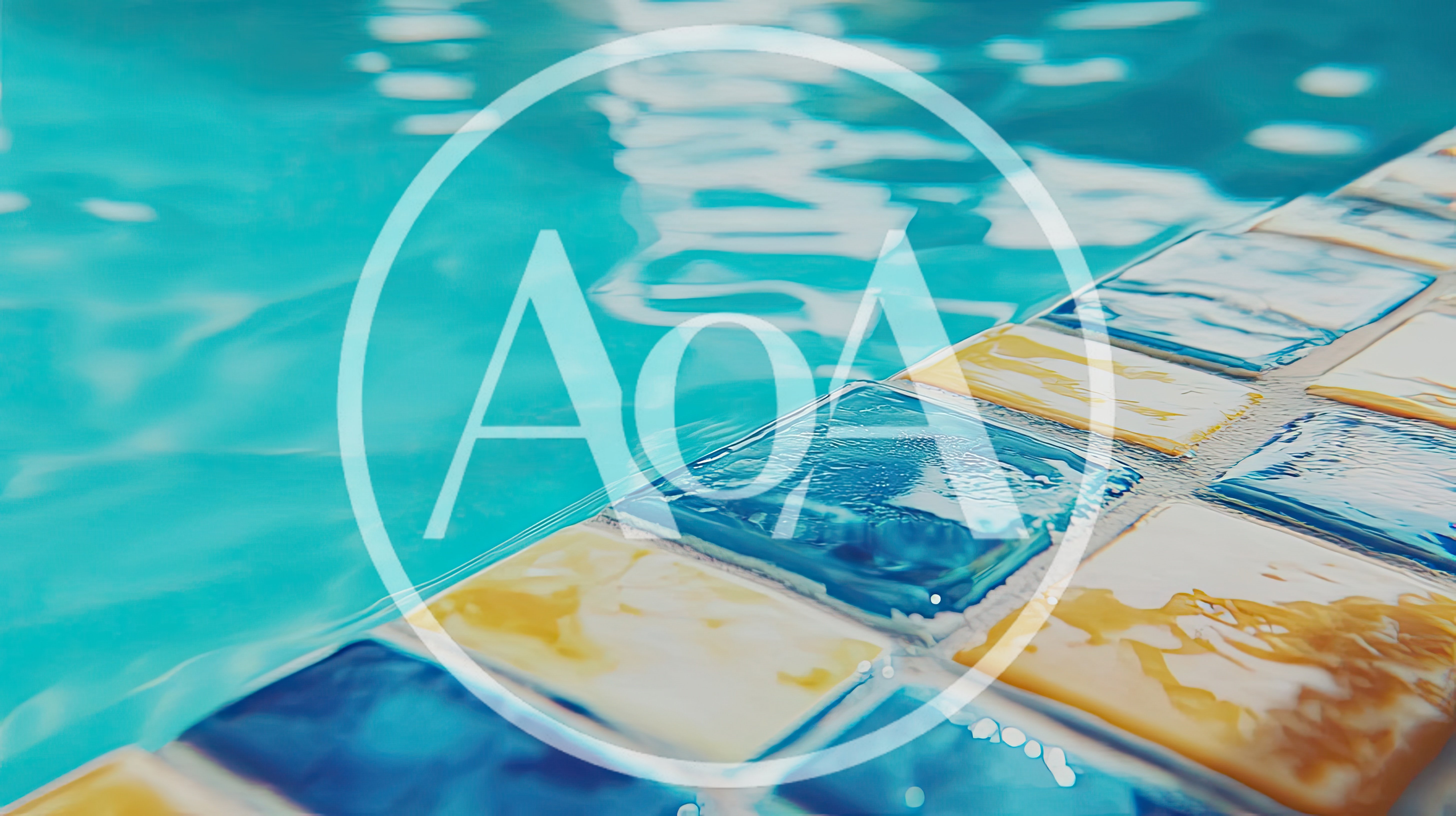 Close Up Of Swimming Pool Edge Tiles