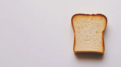 Single Slice Of Toasted White Bread