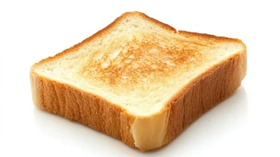 Single Slice Of Golden Brown Toasted White Bread