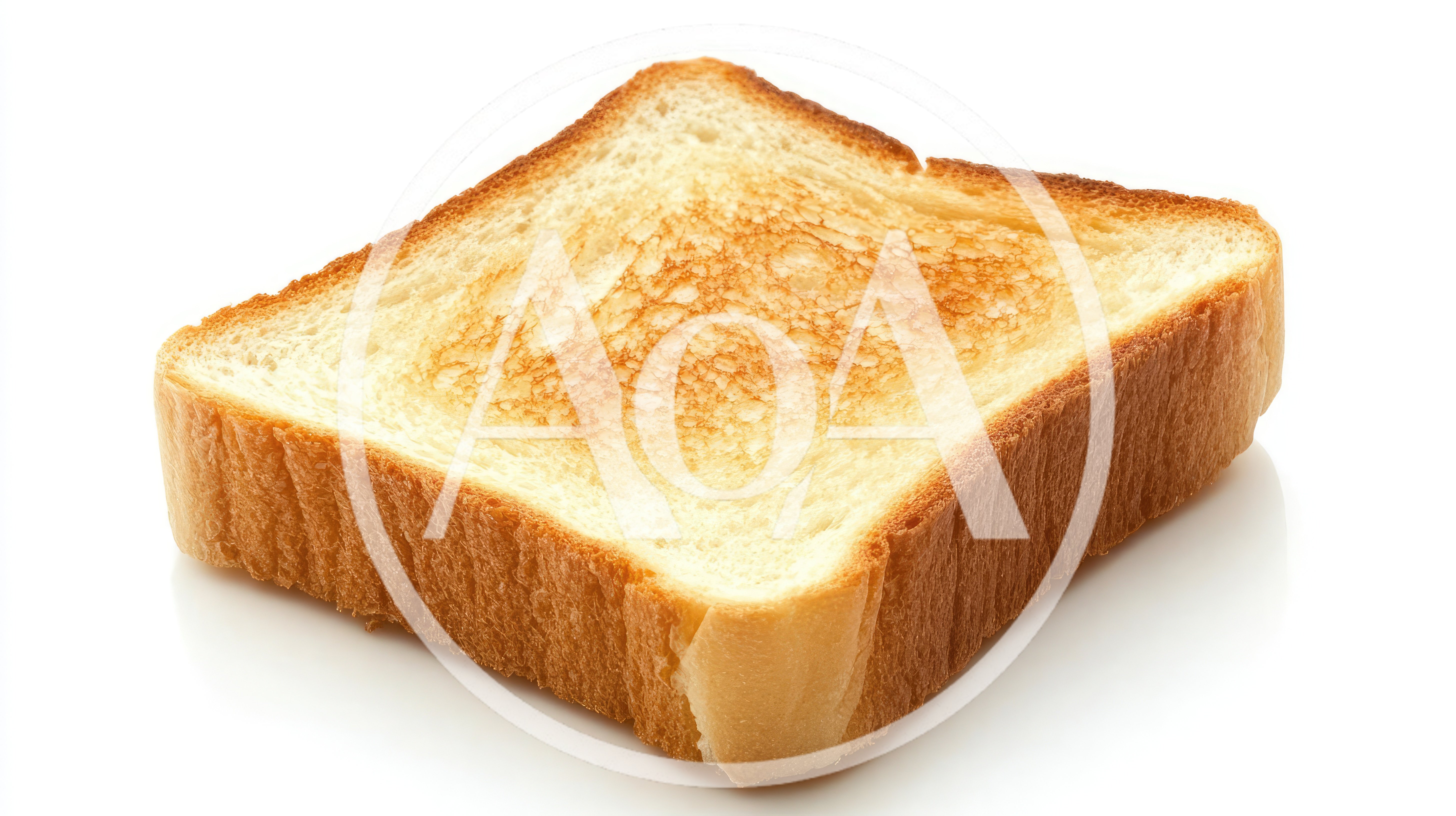 Single Slice Of Golden Brown Toasted White Bread