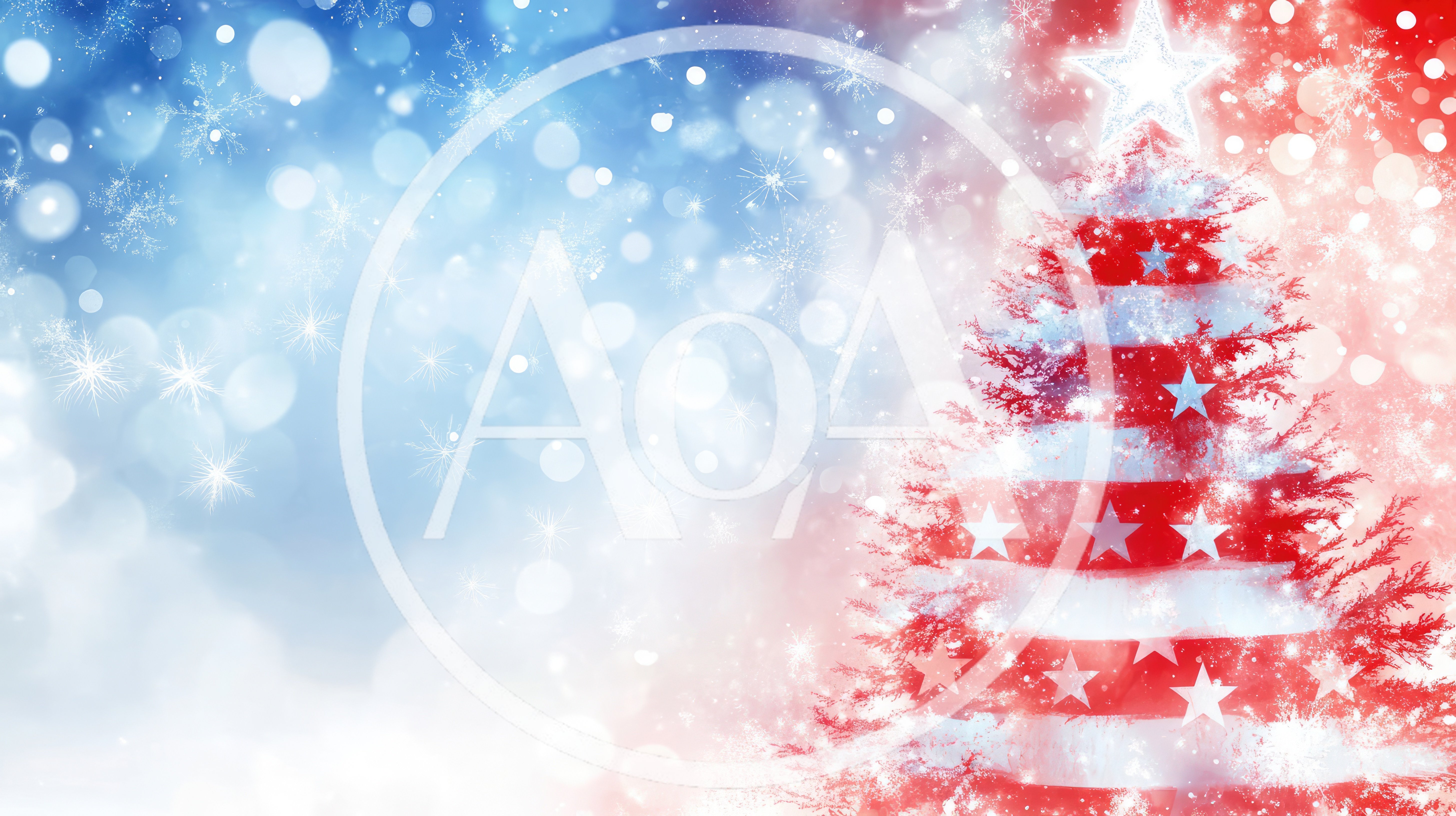 Patriotic Christmas Tree With American Flag Pattern
