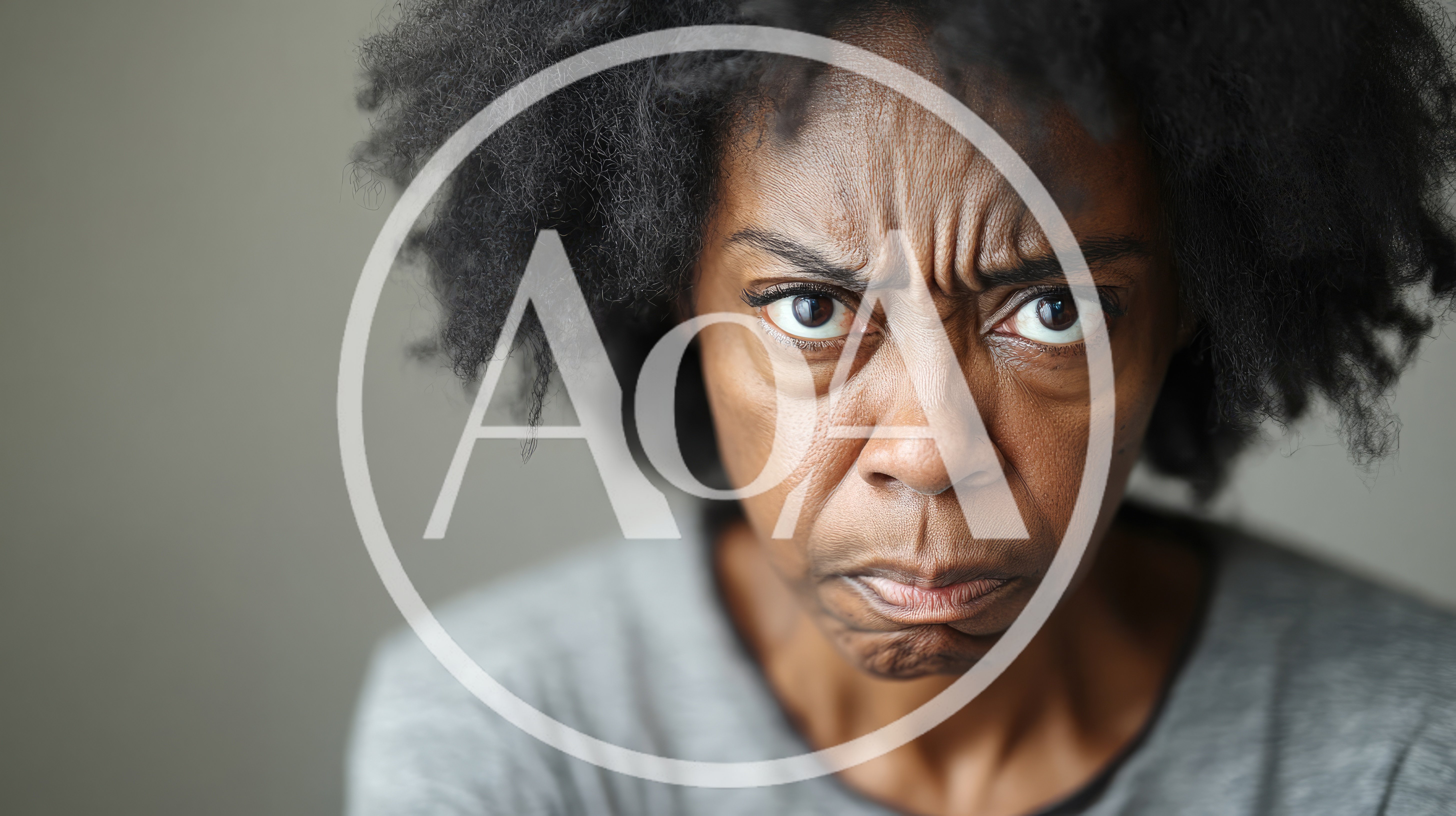 Close Up Portrait Of An Angry African American Woman