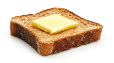 Single Slice Of Toasted Bread With Butter