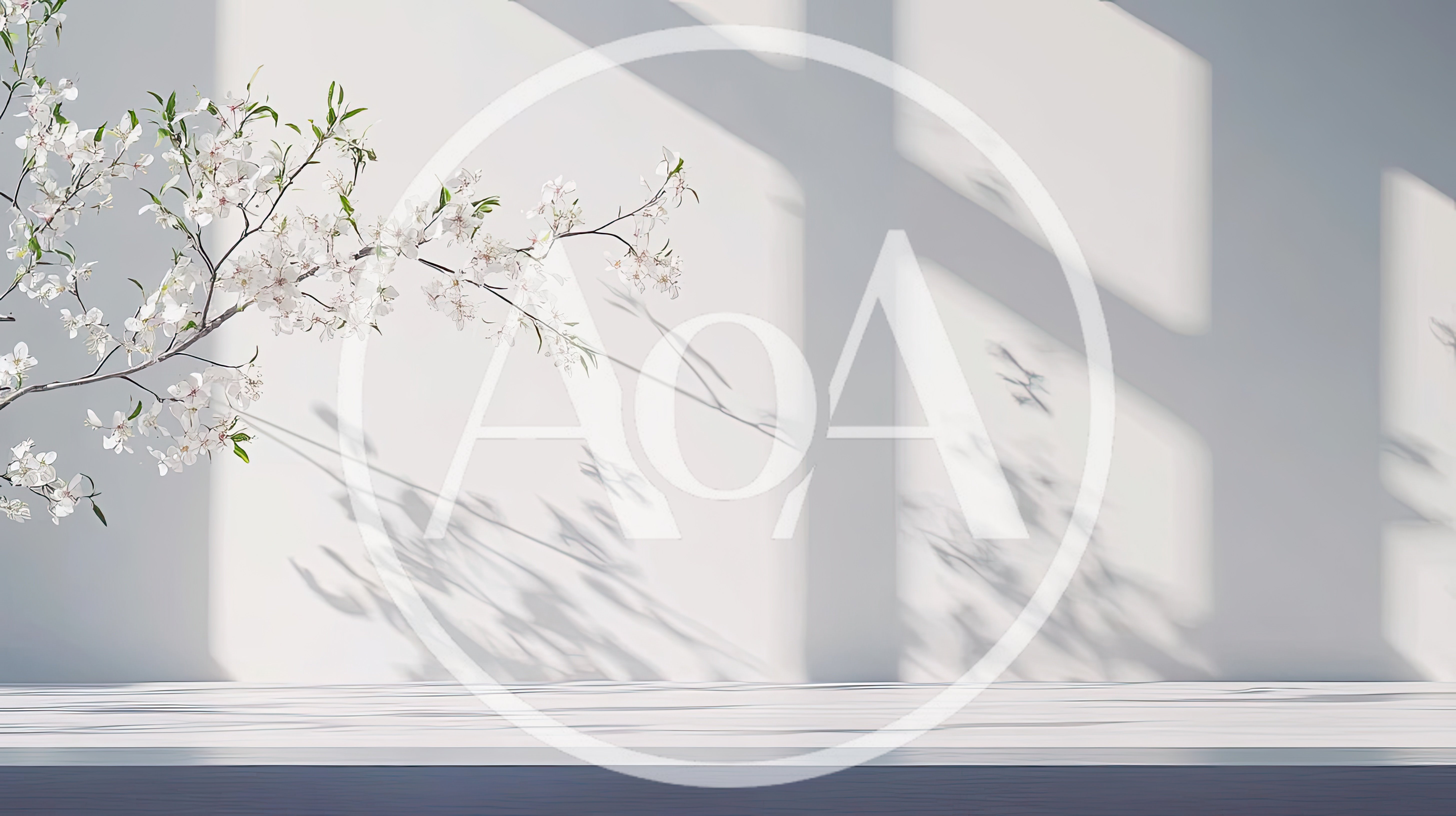 Minimalist Product Display With Cherry Blossom Branch