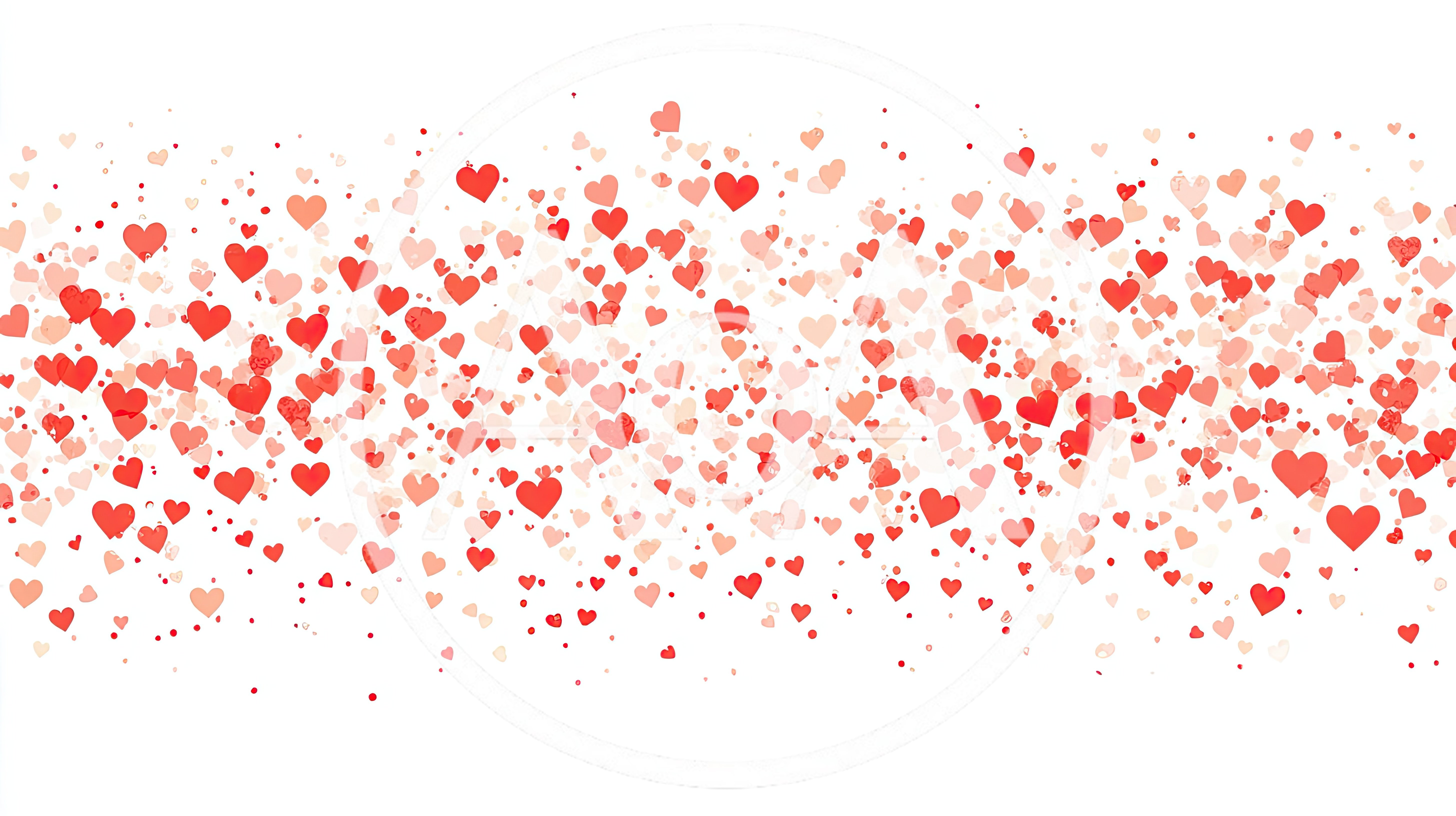 Red And Pink Heart Confetti Background