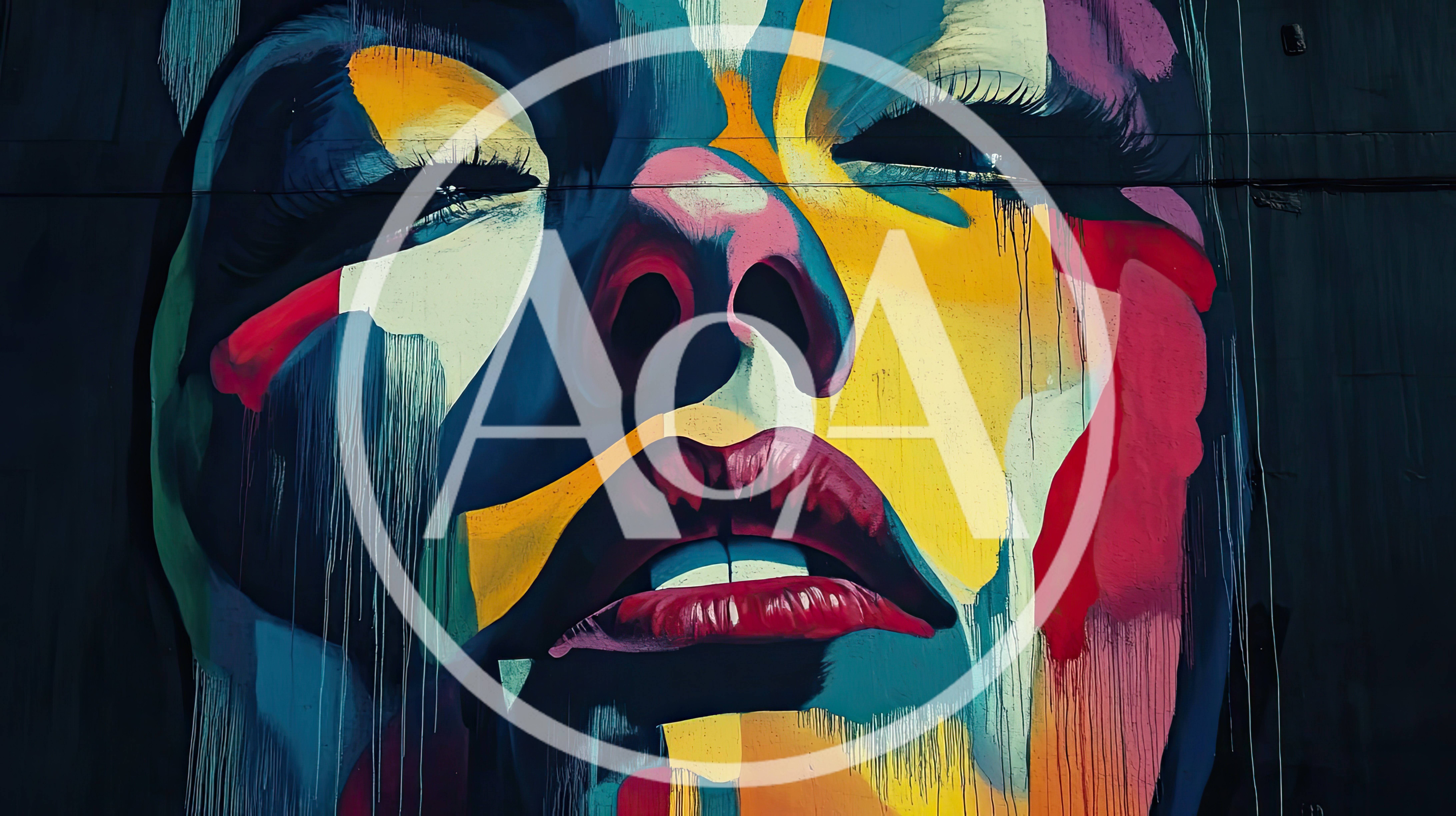 Abstract Colorful Graffiti Portrait Of A Woman
