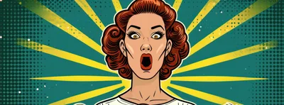 Pop Art Illustration Of A Surprised Woman