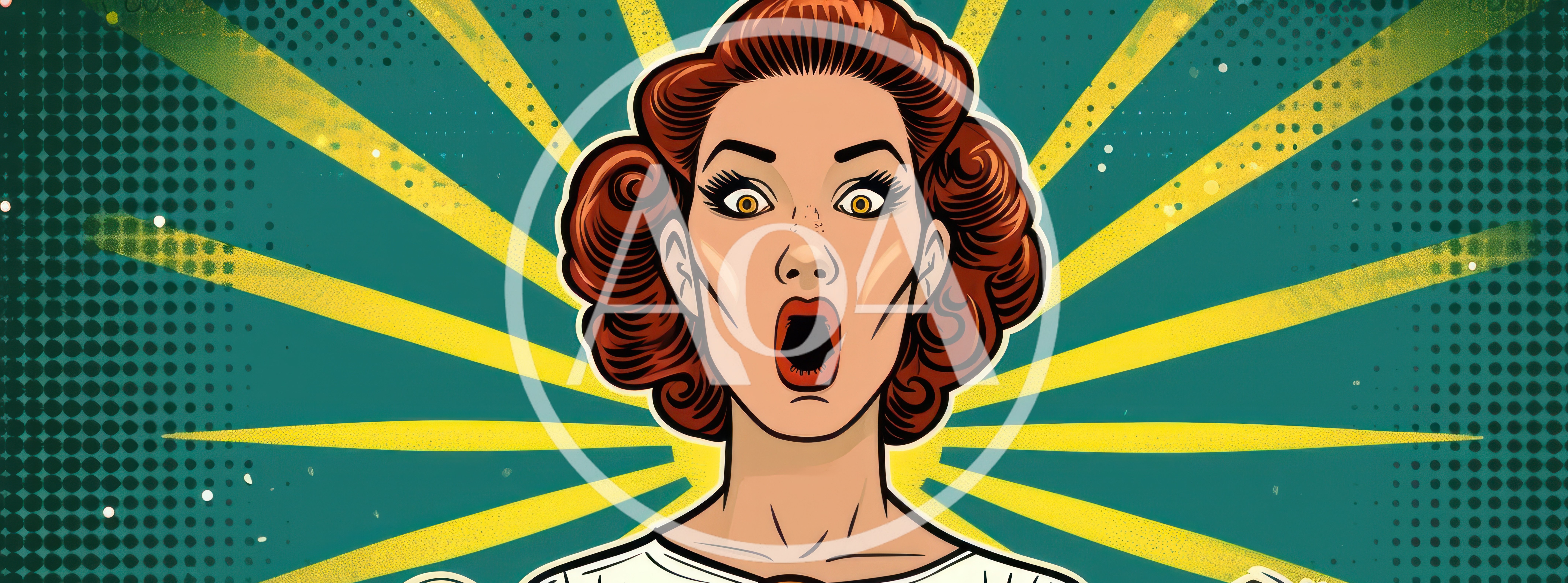 Pop Art Illustration Of A Surprised Woman